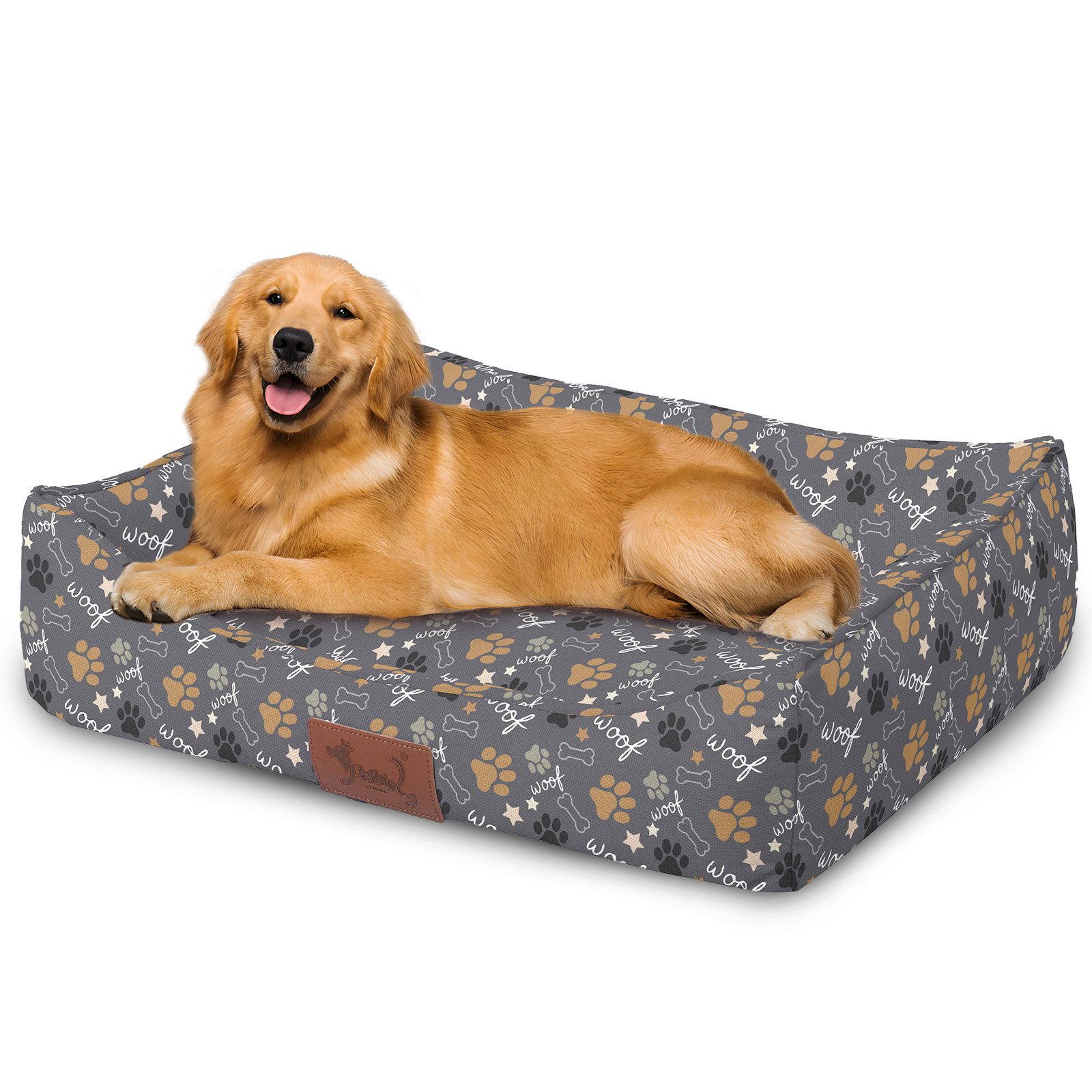 TopMeow Tierbett Orthopädisches Hundebett, L:88*66*20, Made in Spain, Canvas, Schaumstoff, Oxford-Stoff, Einfache reinigung, Gebrauch formfest und langlebig