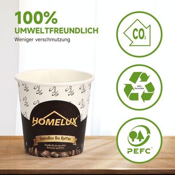 HOMELUX Einwegbecher Kaffeebecher Coffee Kaffee To Go Becher 100 ml 4 oz, Espressobecher, Kleine Espresso Pappbecher Kaffeebecher Einweg, Mini Einwegbecher