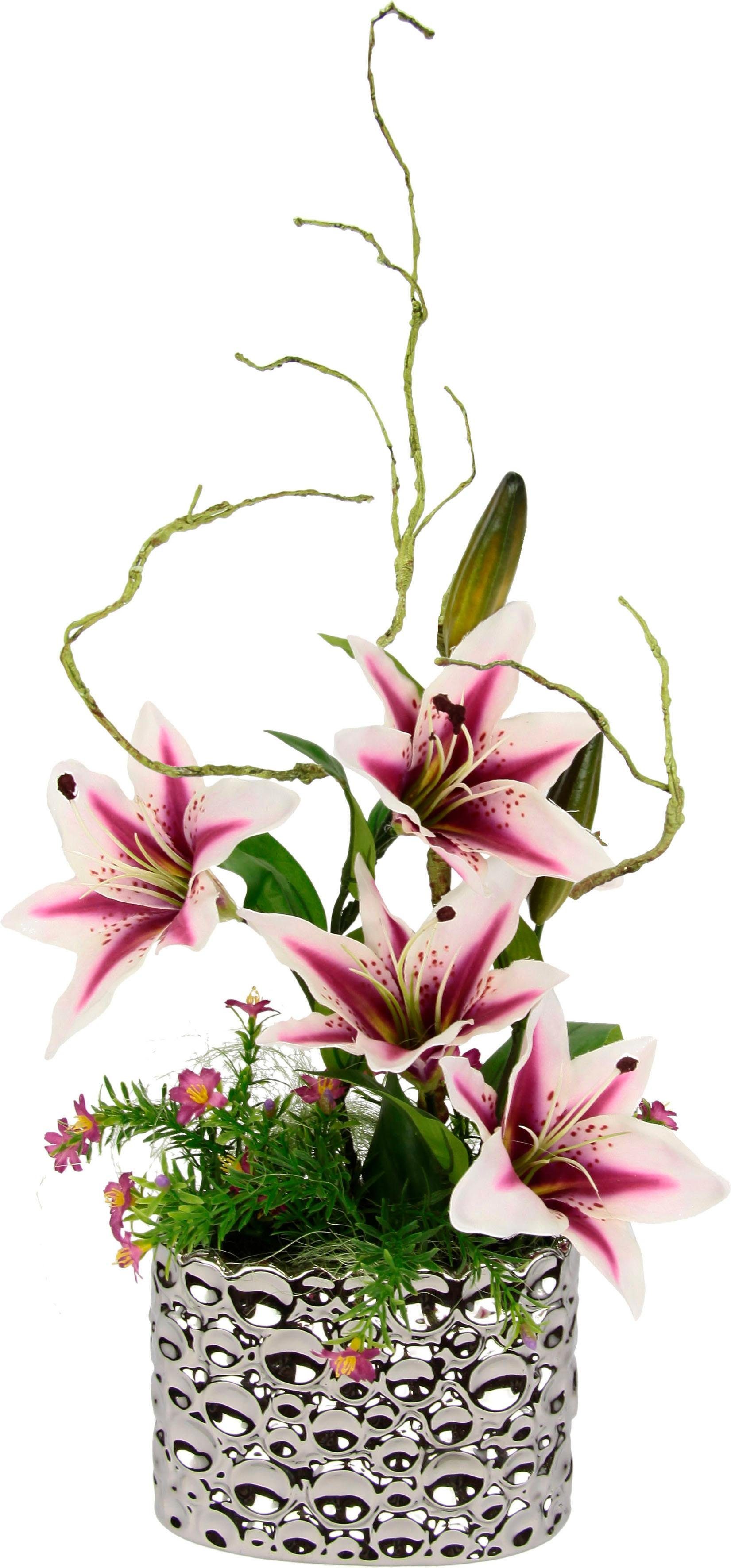 Kunstpflanze, Arrangement Lilien im Topf kaufen OTTO