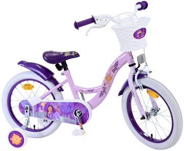 Volare Kinderfahrrad Disney Wish, Lila, 14 Zoll, (1-tlg), Rücktrittbremse, abnehmbare Seitenräder, höhenverstellbarer Sattel