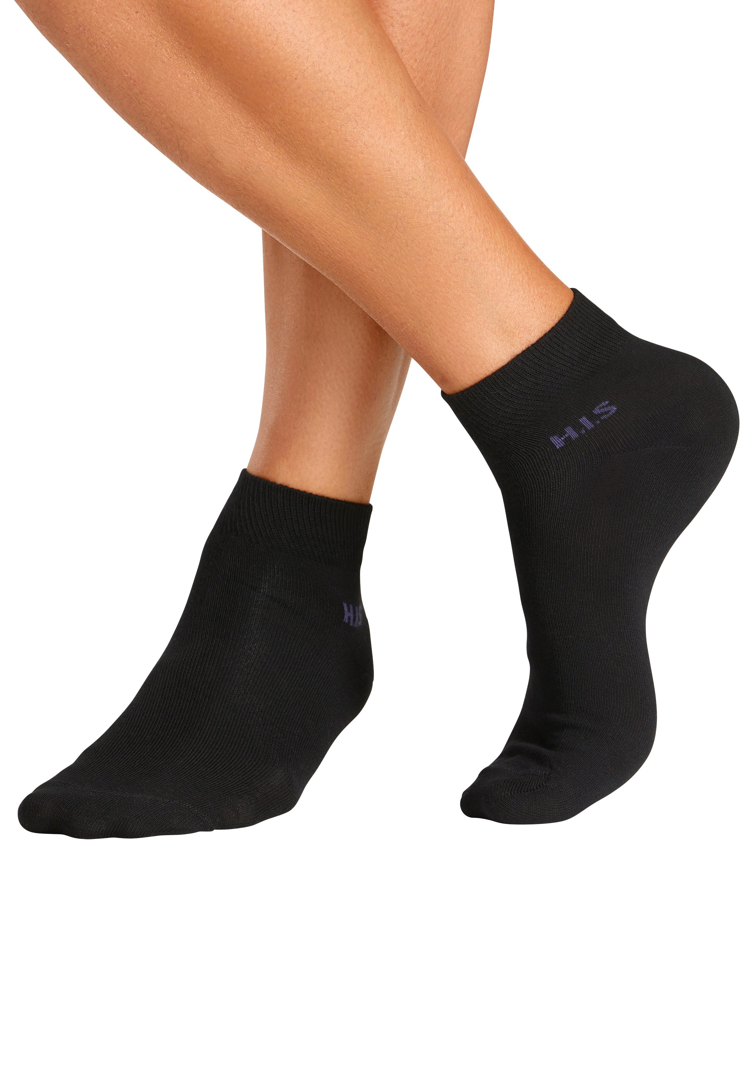 H.I.S Kurzsocken (Packung, 10-Paar) mit farbigem Innenbund