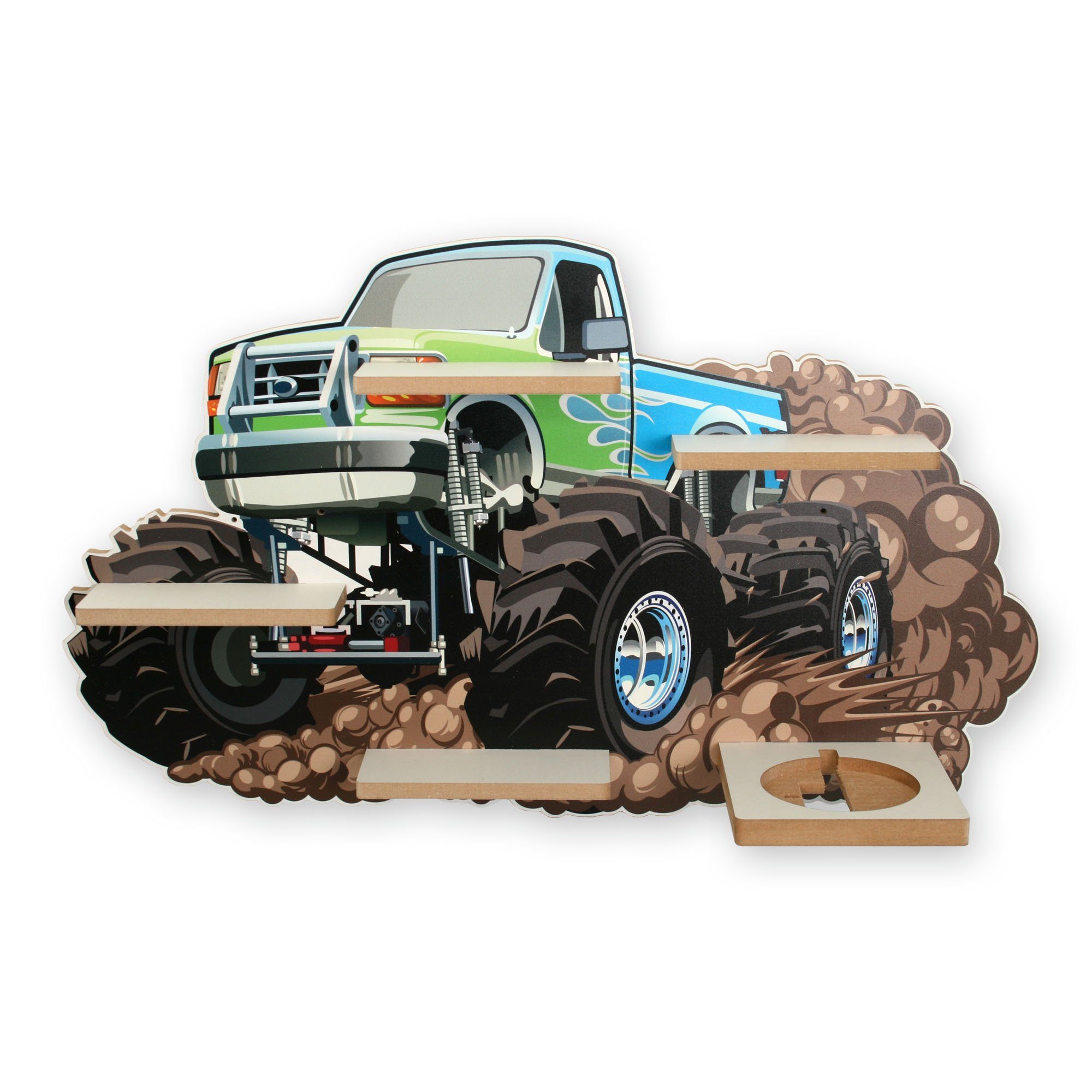 Kinderregal MUSIKBOX-REGAL Monstertruck