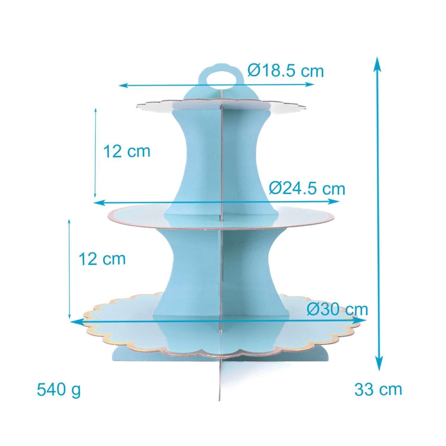 Intirilife Etagere, Pappe, Tortenständer aus Pappe, Muffinständer Cupcake Ständer Etagere