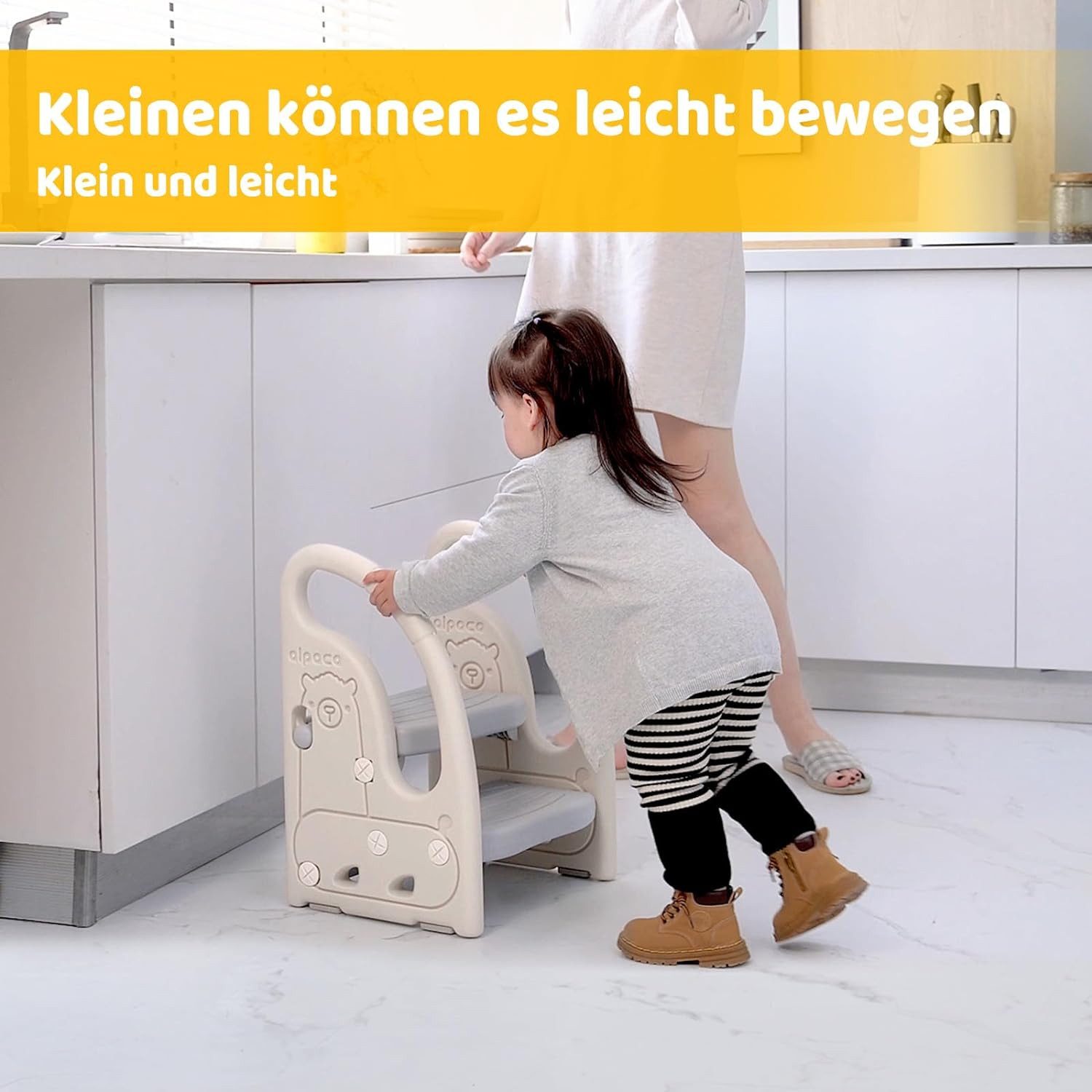 Onasti Tritthocker Tritthocker Kinder, Höhenverstellbar Tritt-Schemel Kinderschemel Baby