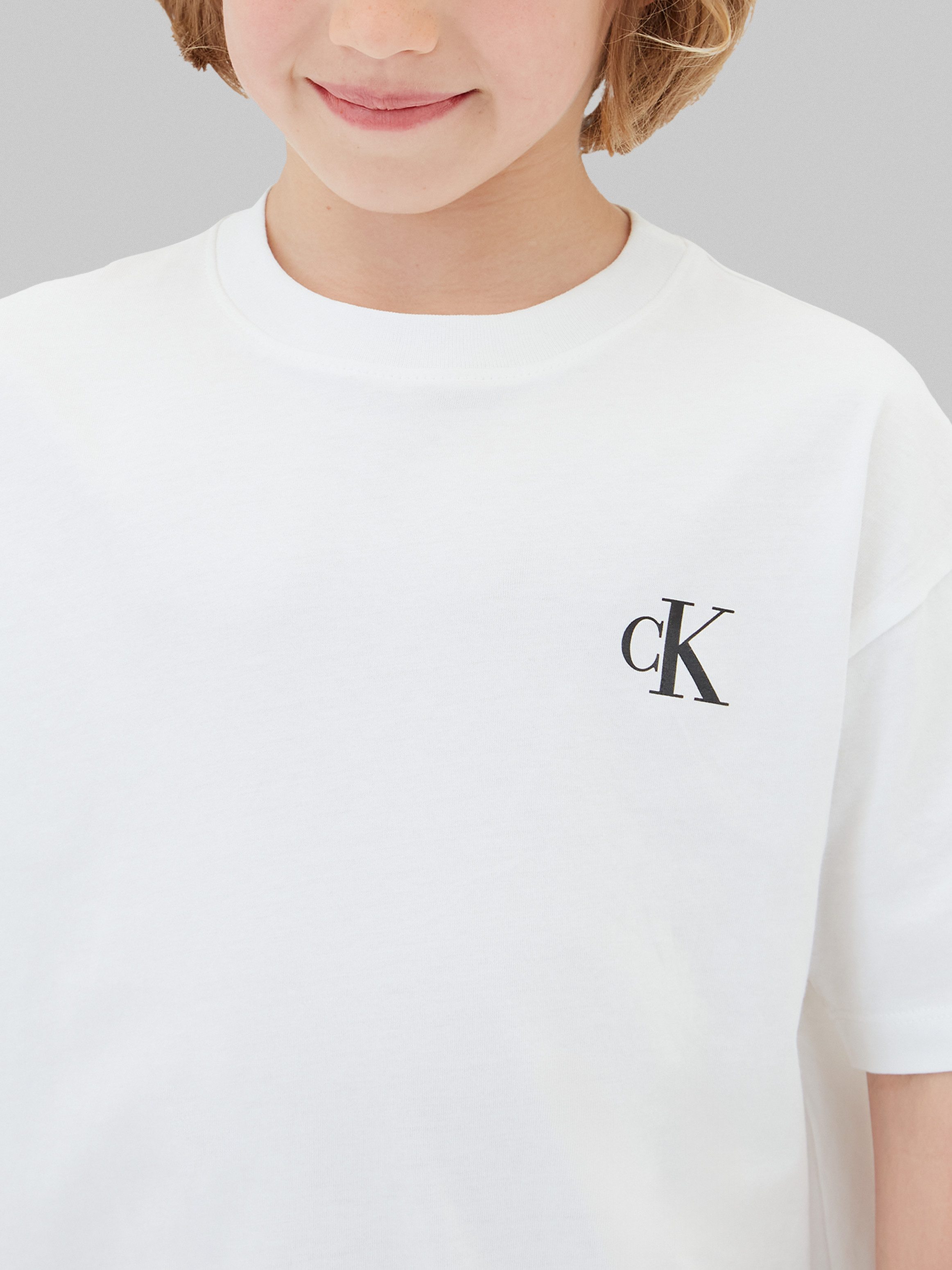 Calvin Klein Jeans T-Shirt (Packung, 2-tlg) Reine Baumwolle, Regular Fit, Logodruck