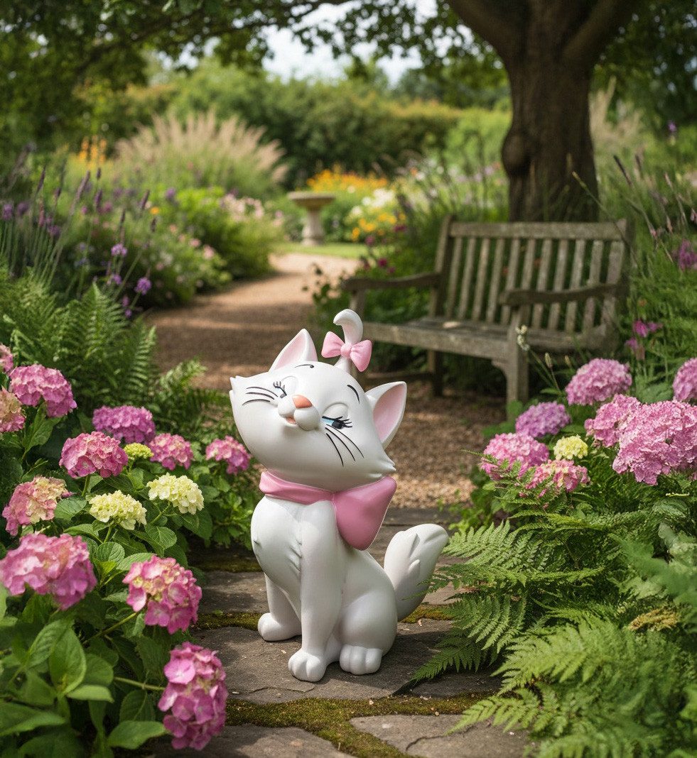 Disney Gartenfigur Katze Marie 41cm Wetterfeste Disney Dekoration für Garte günstig online kaufen