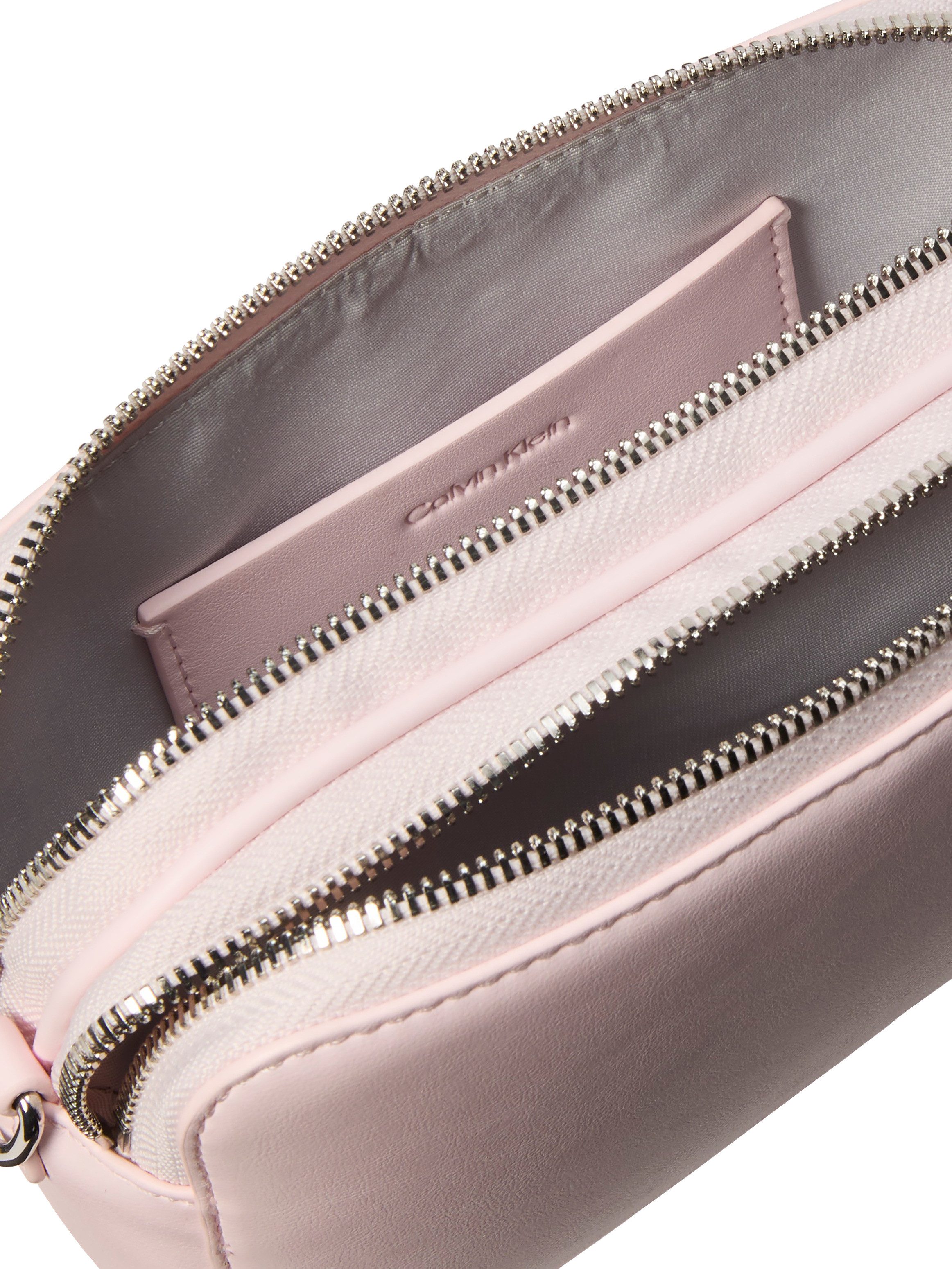 Calvin Klein Mini Bag WEBBING DOUBLE STRAP CAMERA BAG, kleine Schultertasche, Umhängetasche, Abendtasche mit Henkel