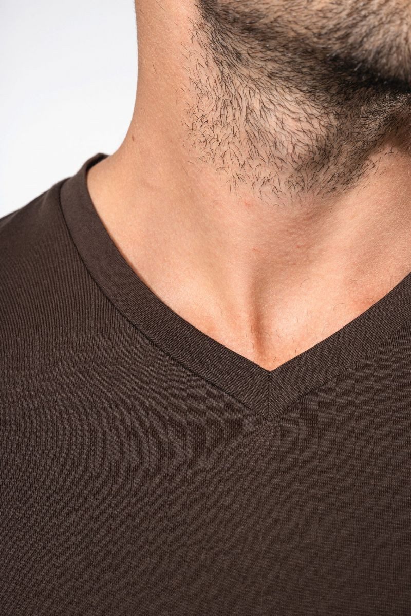 Kariban V-Shirt Herren T-Shirt Men's short-sleeved V-neck T-shirt
