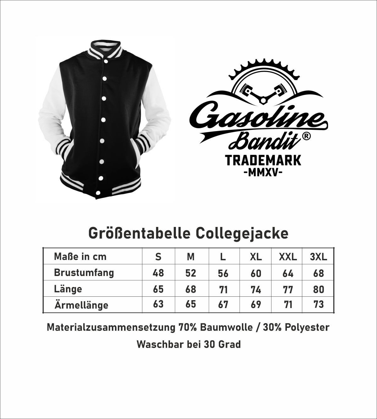 GASOLINE BANDIT® Collegejacke für Rockabilly Rock'n Roll Fans: Let The Good Times roll