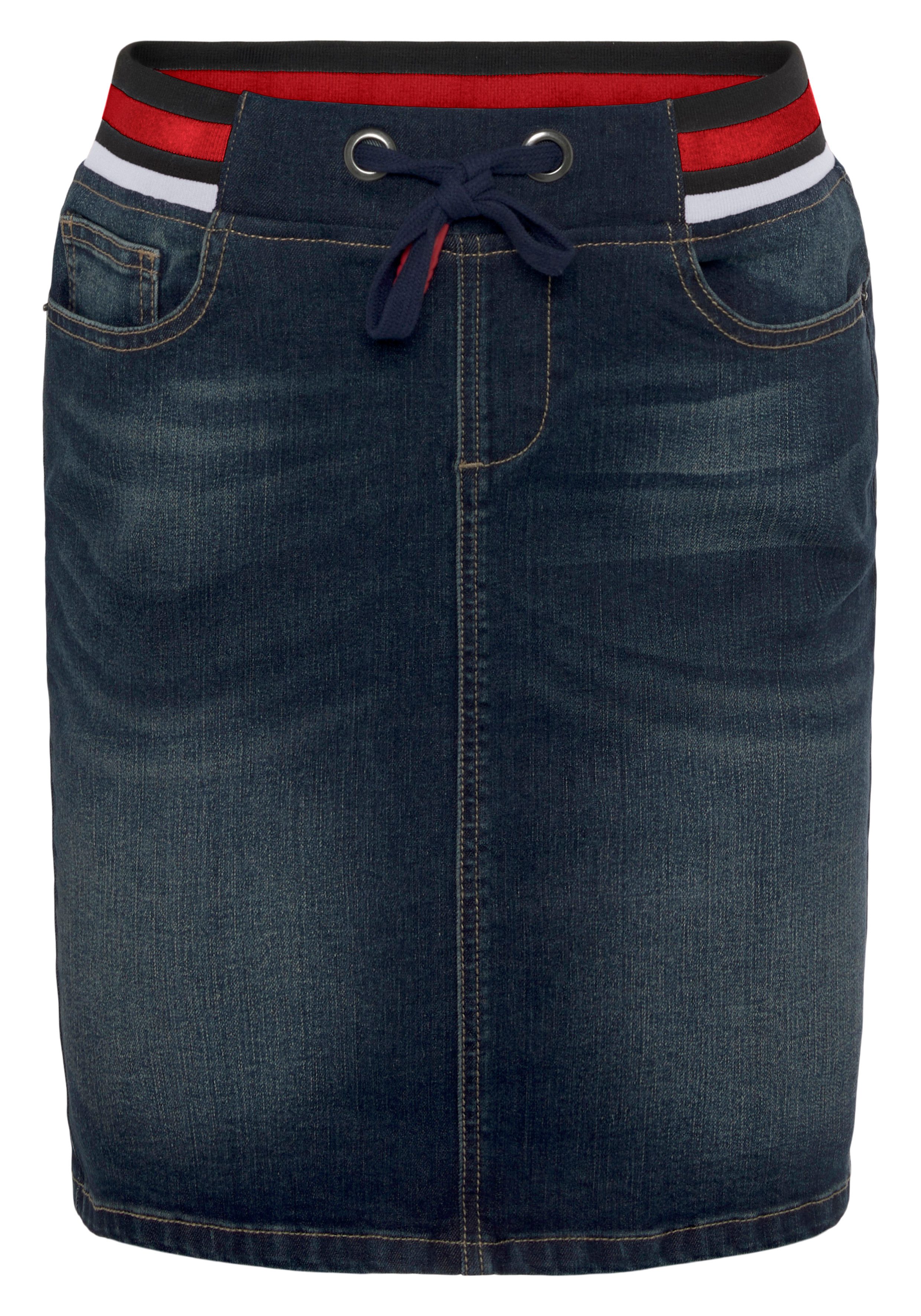 wassersparende durch H.I.S Jeansrock ökologische, Wash Produktion Ozon cleoHS