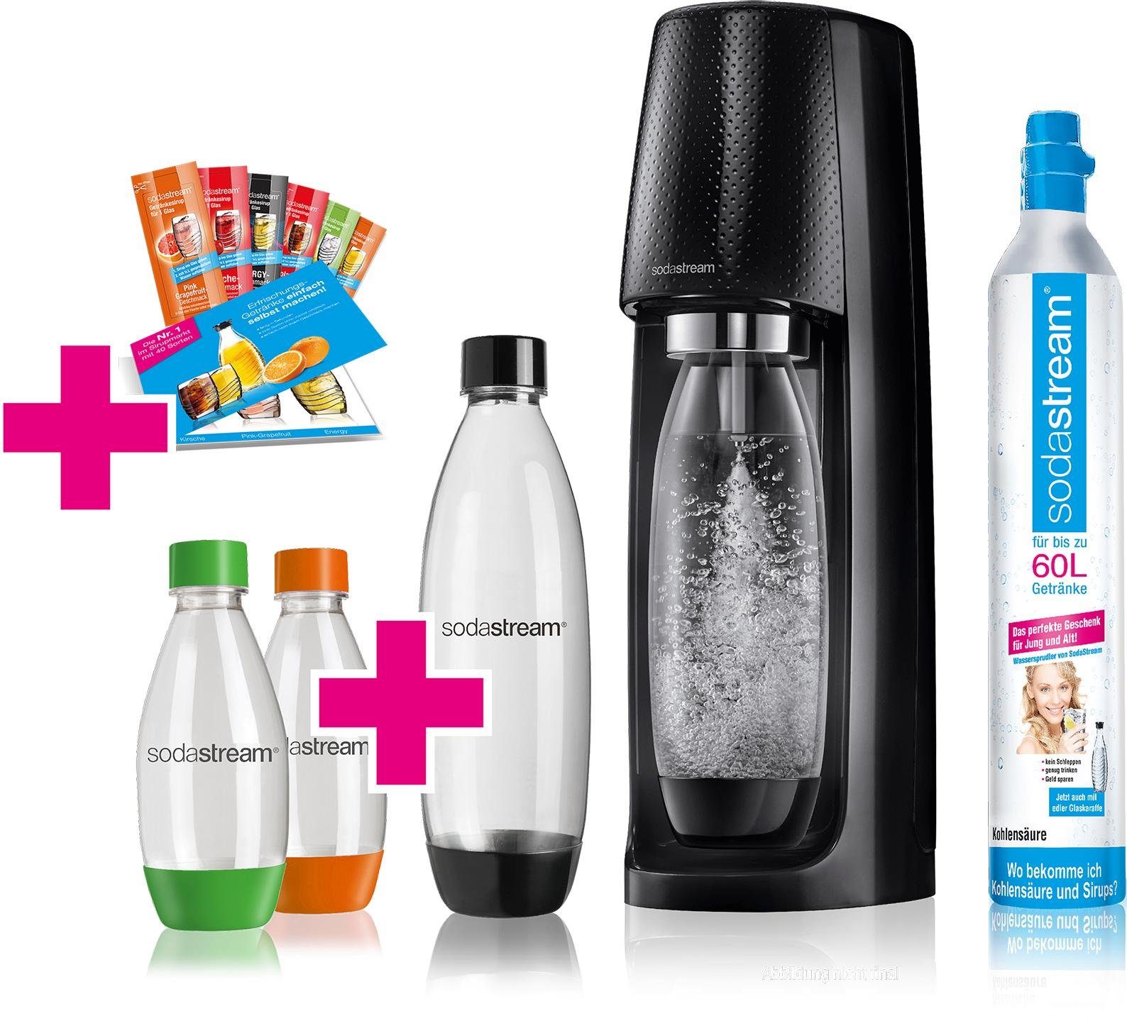 SodaStream Wassersprudler »Easy«, (Set, 11-tlg., 1 Wassersprudler, 1  CO2-Zylinder, 1 PET-Flasche (1 L), 2 PET-Flaschen (0,5 L), 6 Sirupproben)  online kaufen | OTTO