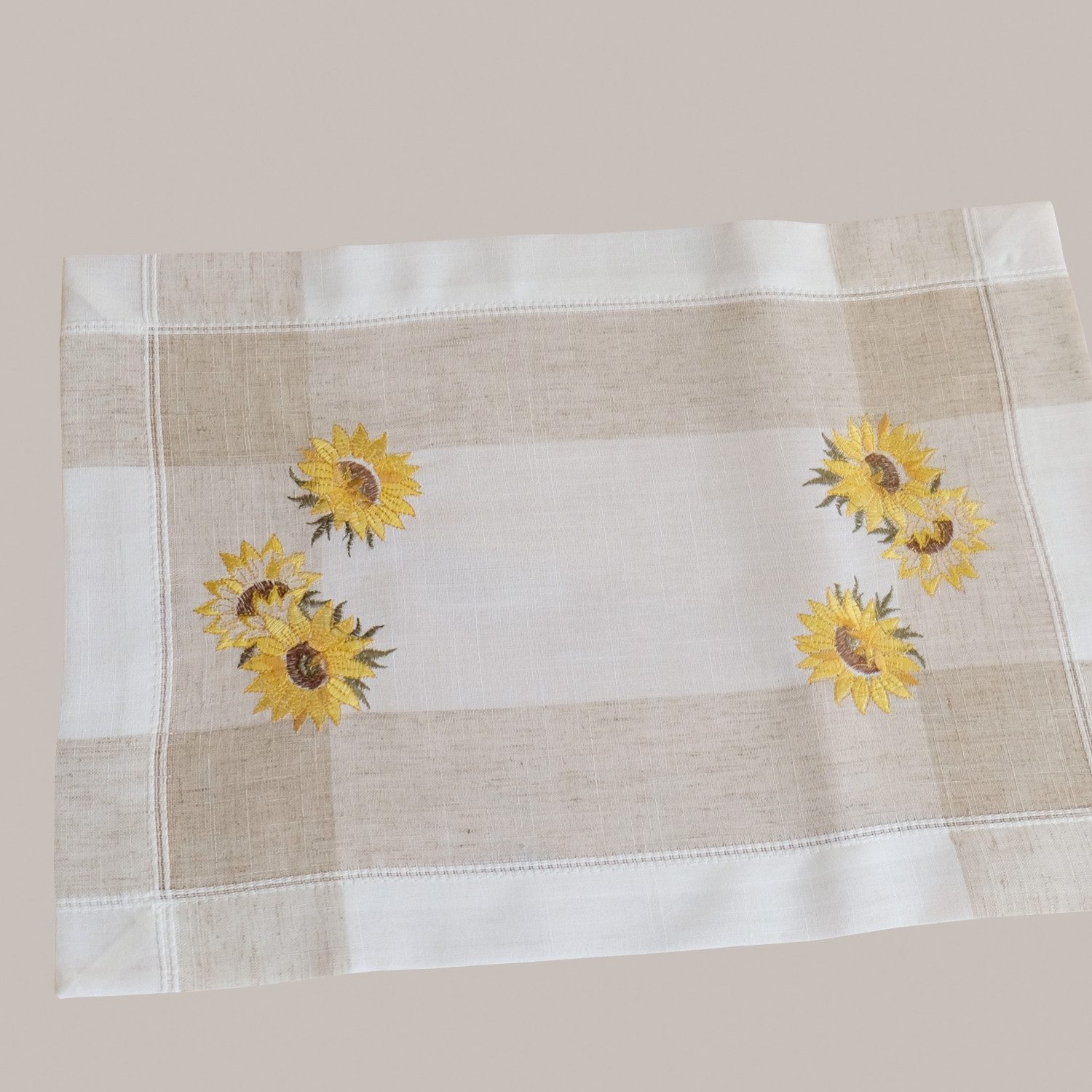 texpot Tischdecke Tischläufer Stickerei Sonnenblumen Frühling Sommer Tischl günstig online kaufen