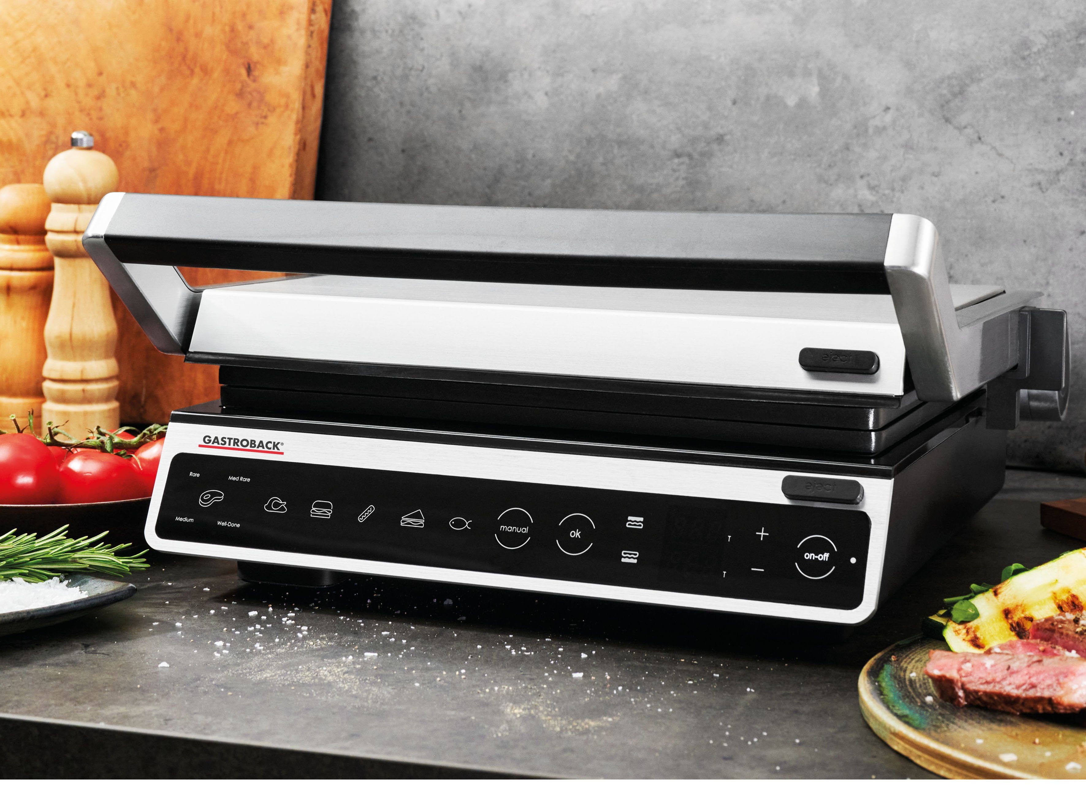 Gastroback Kontaktgrill 42542 Design BBQ Advanced Smart, 2000 W – Bild 2 von 5
