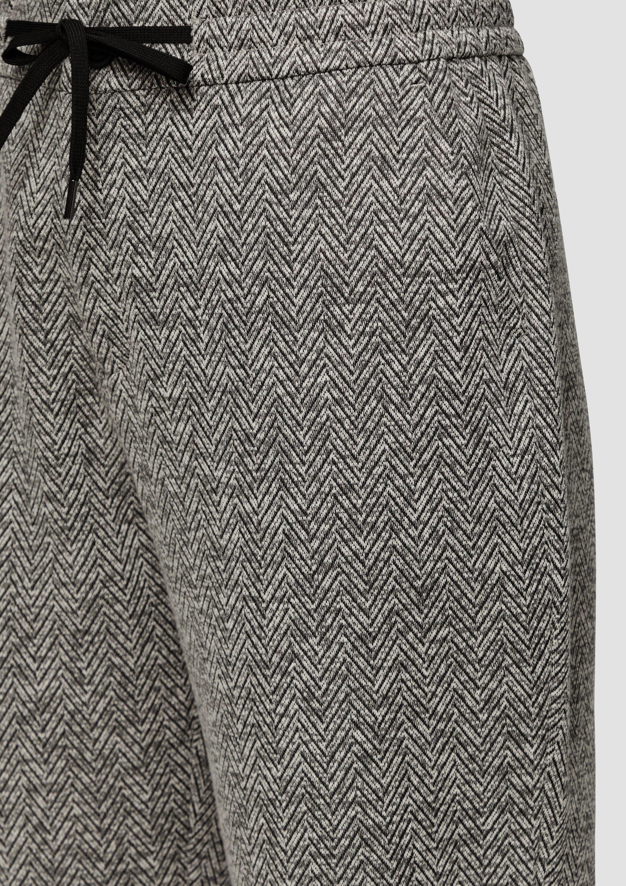 s.Oliver Jogginghose Hose Elastische Jogpants mit Muster