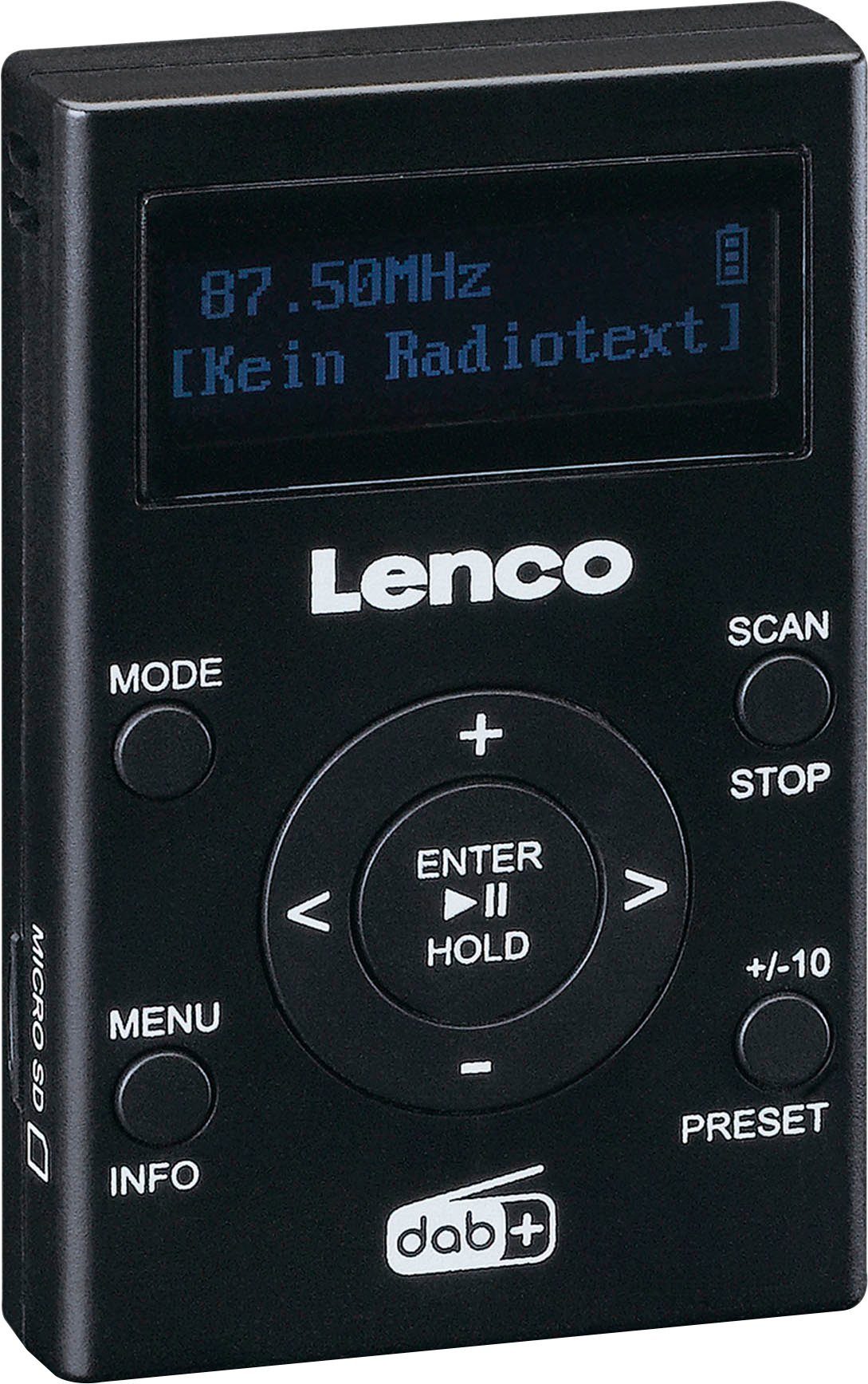 Lenco PDR-011BK Digitalradio (DAB) (Digitalradio (DAB), LCD Display mit  Hintergrundbeleuchtung