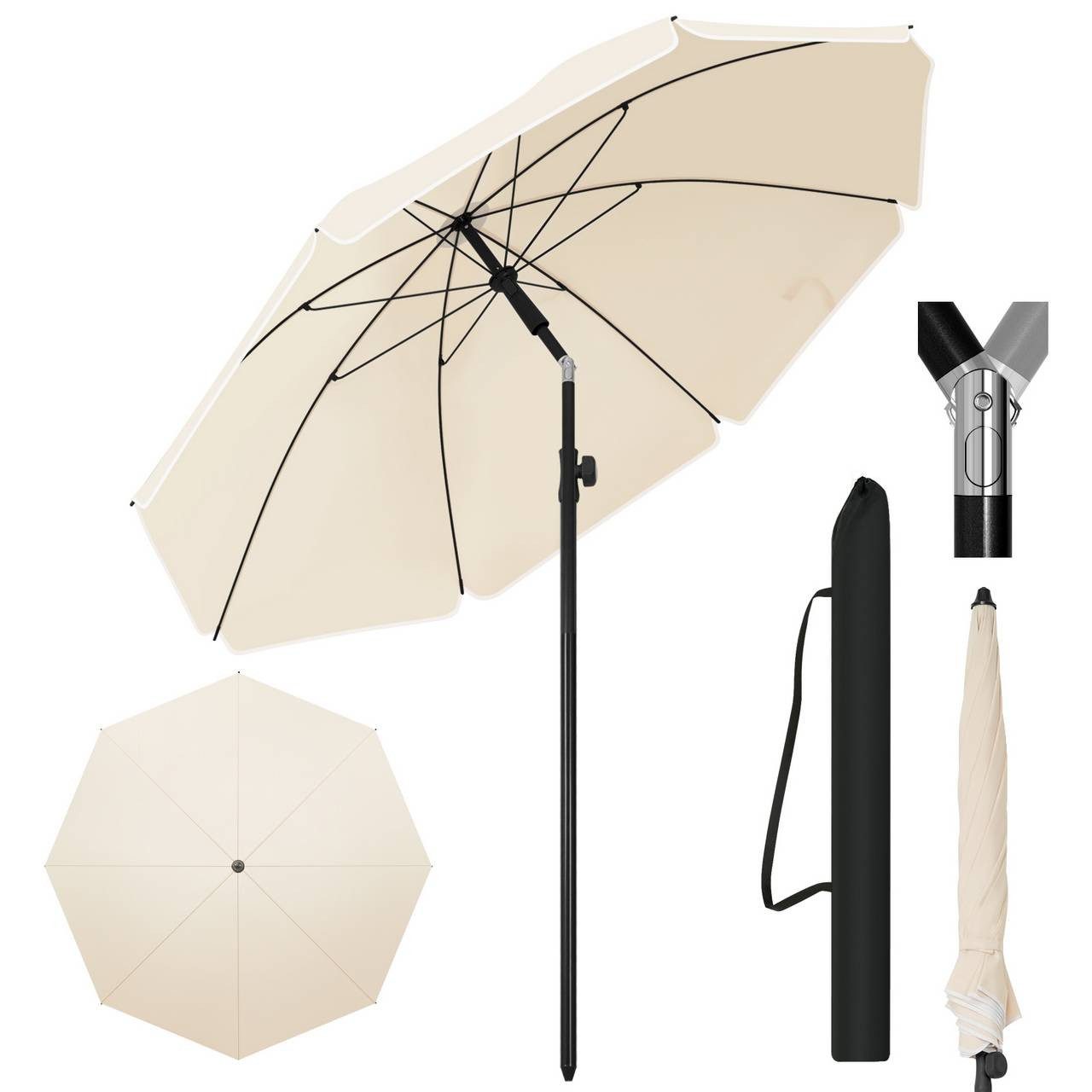 Woltu Esszimmerstuhl, Strandschirm UV-beständig, höhenverstellbar, 45° knic günstig online kaufen