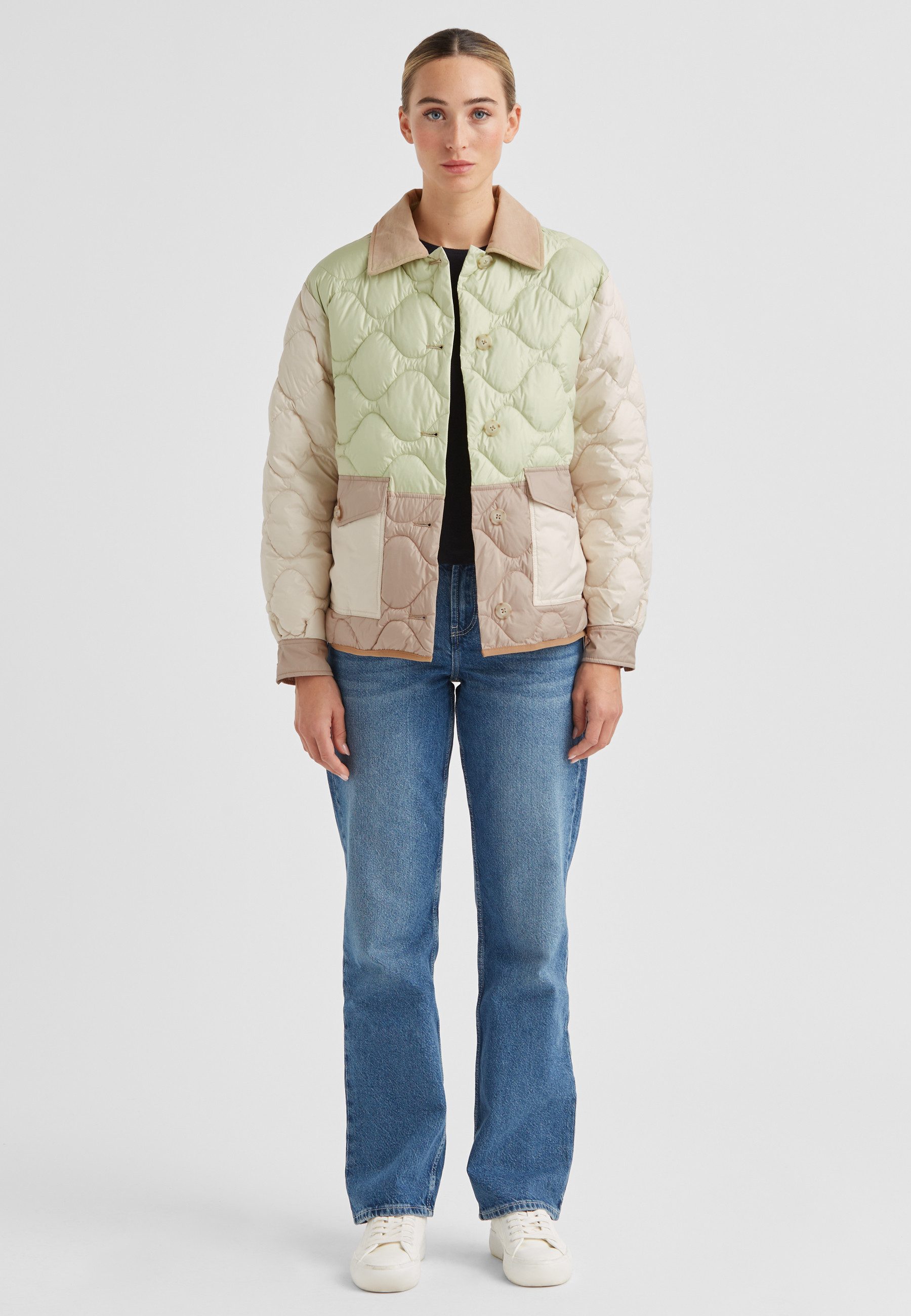 Milestone Steppjacke MSChloe Damen Übergangsjacke Jacke gesteppt lockere Passform