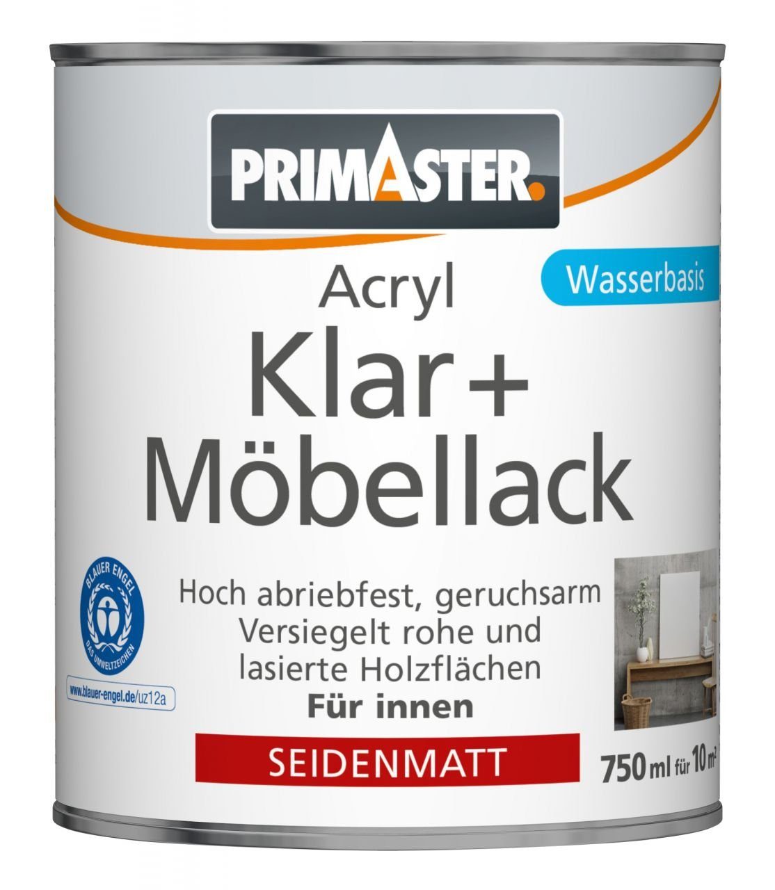 ml Primaster Möbellack 750 Primaster Klar und farblos Klarlack