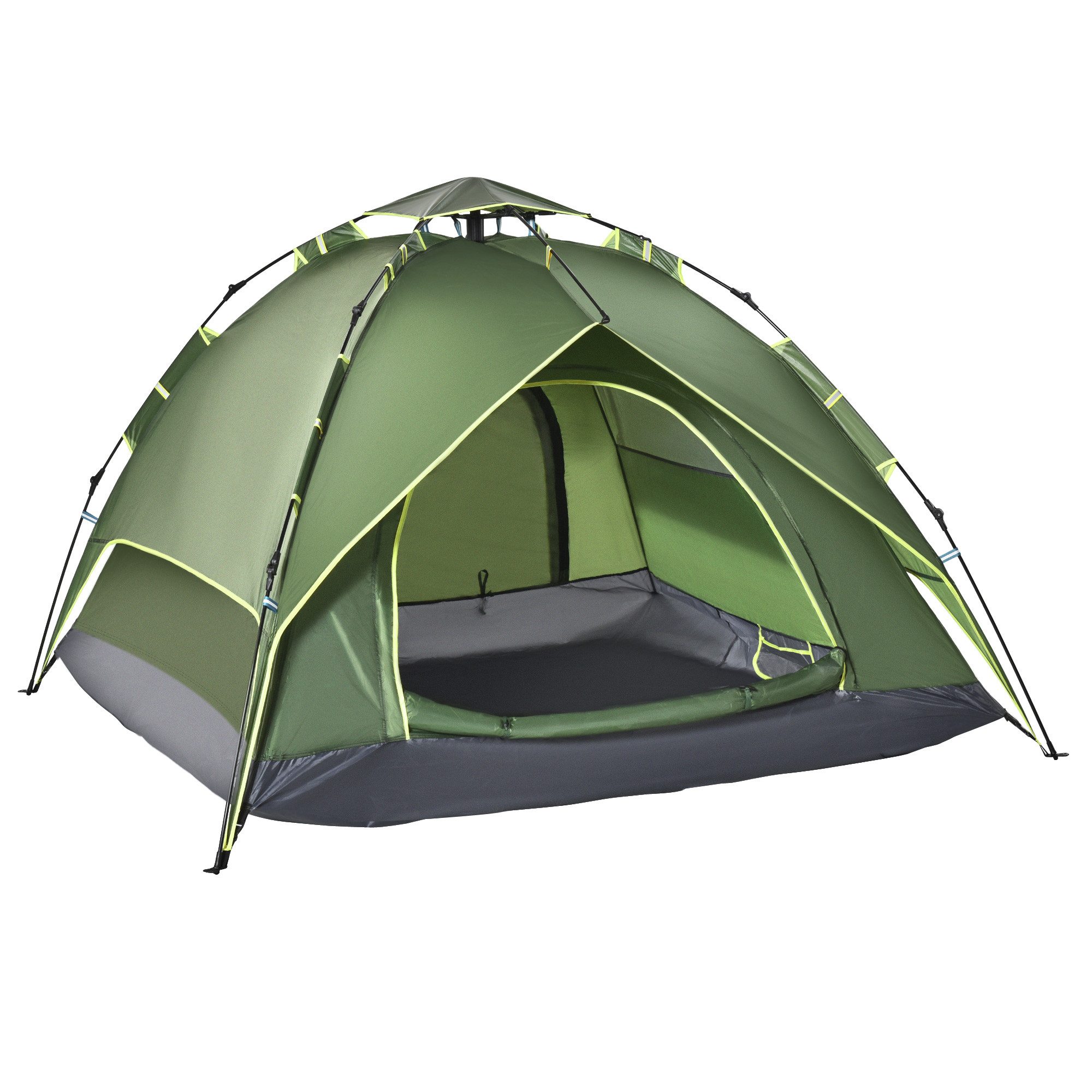 MC Star Kuppelzelt Campingzelt Doppelzelt für 2 Erwachsene + 1 Kind, wasserdicht, (wasserdicht, 4 Jahreszeiten, 210x210x140cm, ideal für Outdoor-Abenteuer)