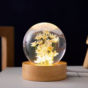 DOPWii LED Dekolicht Blumen Nachtlicht, Kristall Nachtlicht, modisch und schön