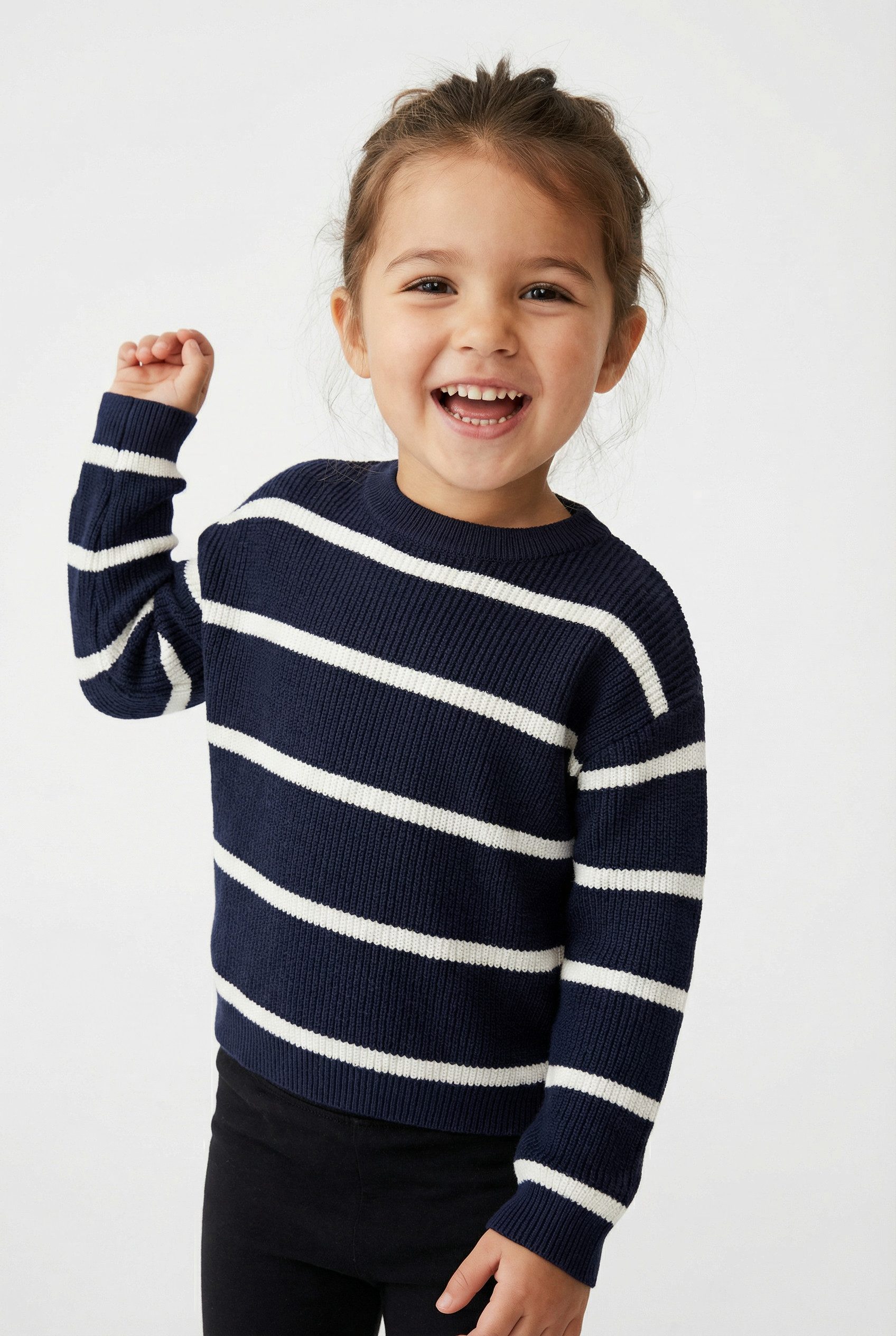 KIDS ONLY Strickpullover KMGFRANCA LIFE SHORT LS STRIPE KNT NOOS Viskosemischung, loose fit