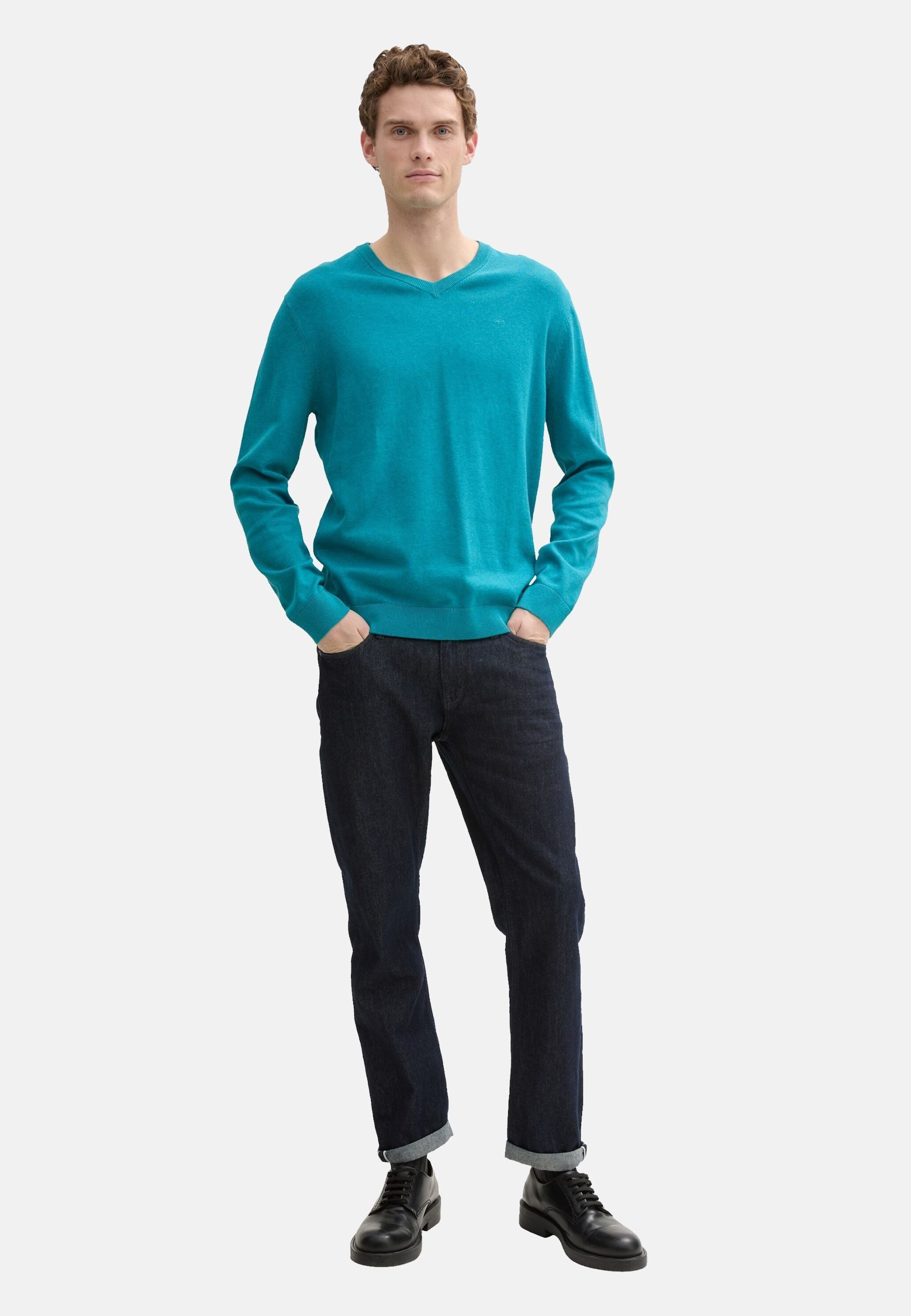 TOM TAILOR Strickpullover Pullover Strickpullover V-Neck (1-tlg) günstig online kaufen