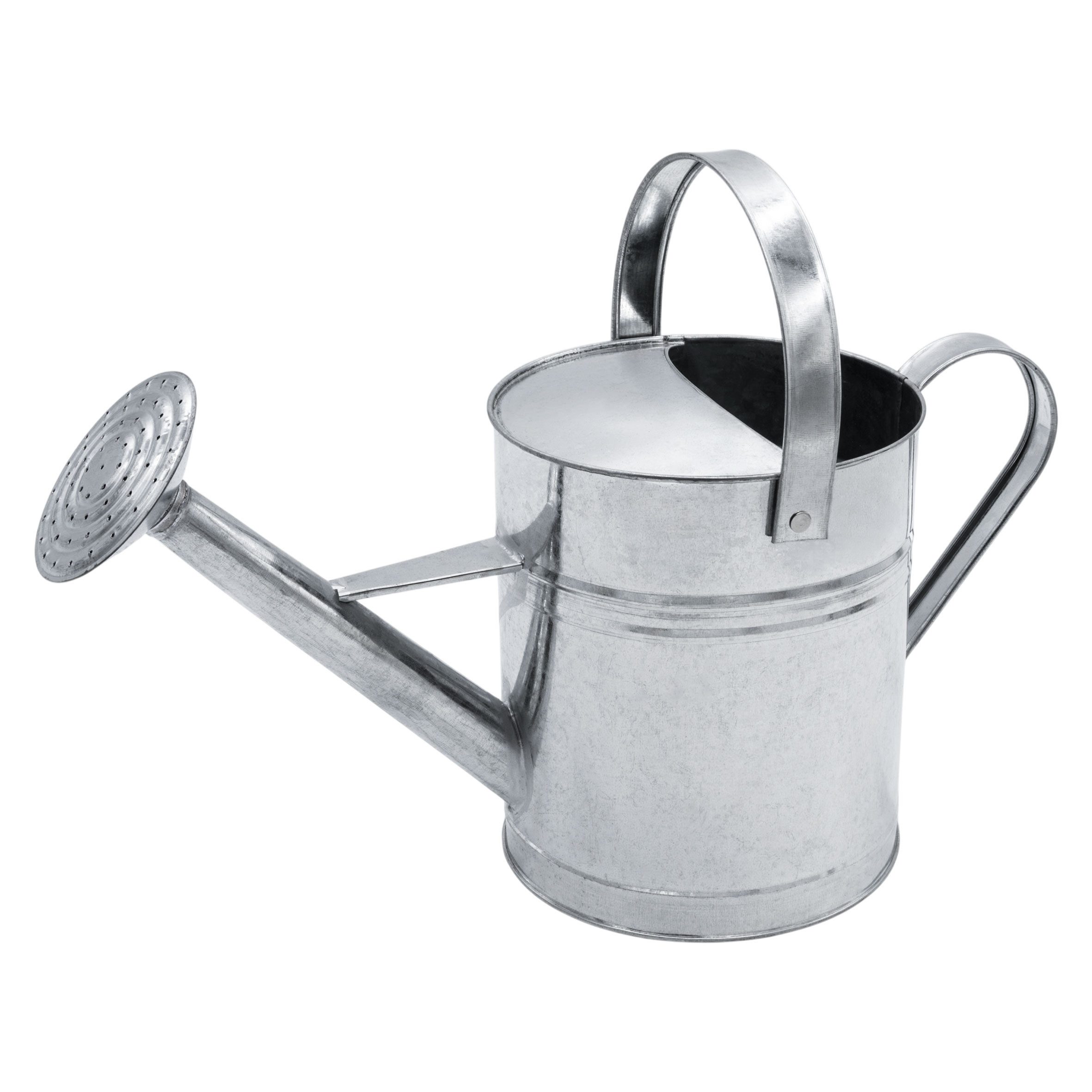Spetebo Gießkanne Zink Gießkanne silber - 5 L (1 Gießkanne, 1-tlg., Gießkanne), Kleine Pflanzen Gießkanne aus Zink mit 5 Liter Fassungsvermögen