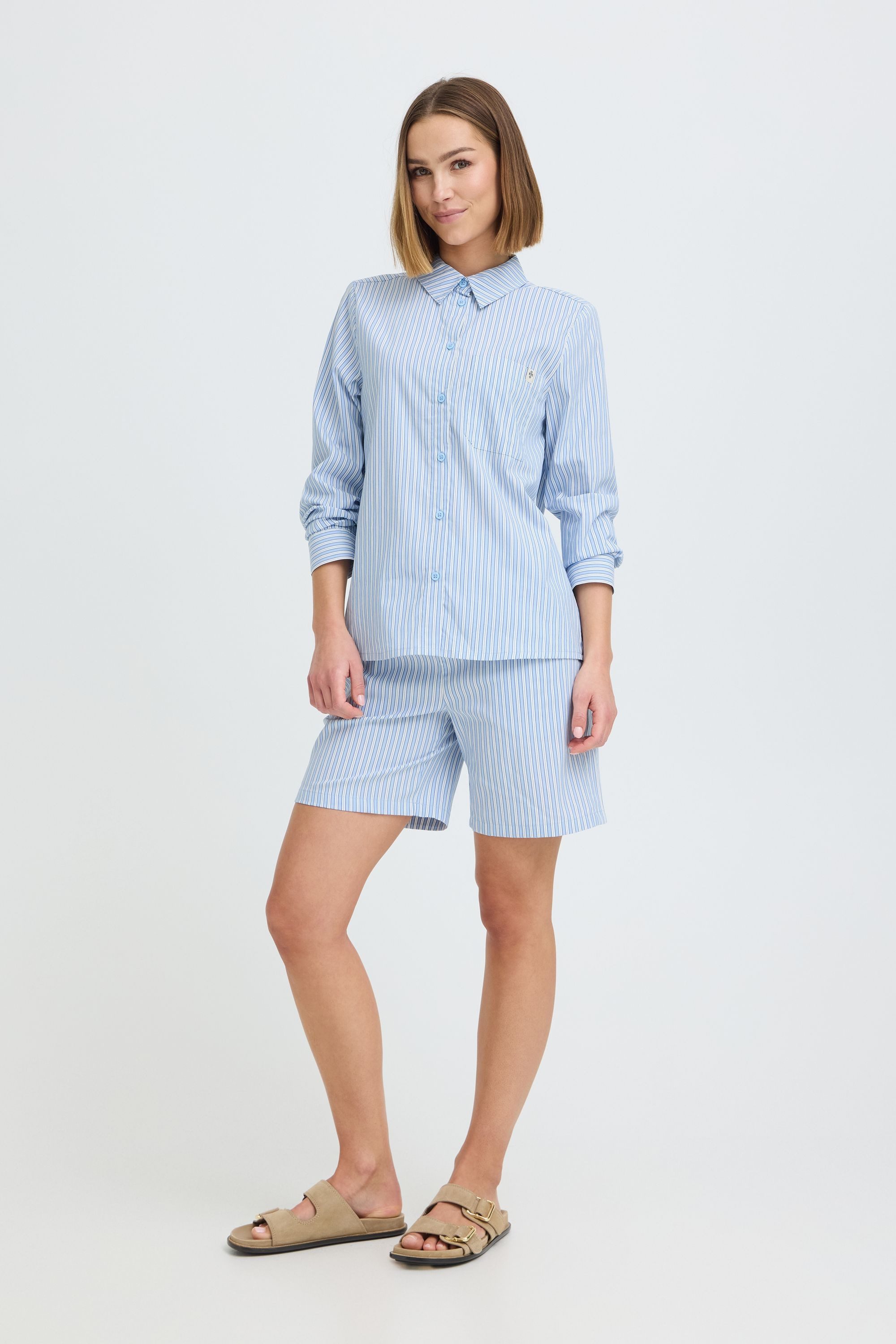 OXMO Hemdbluse OXFanny Gestreifte Hemdbluse - Loose Fit