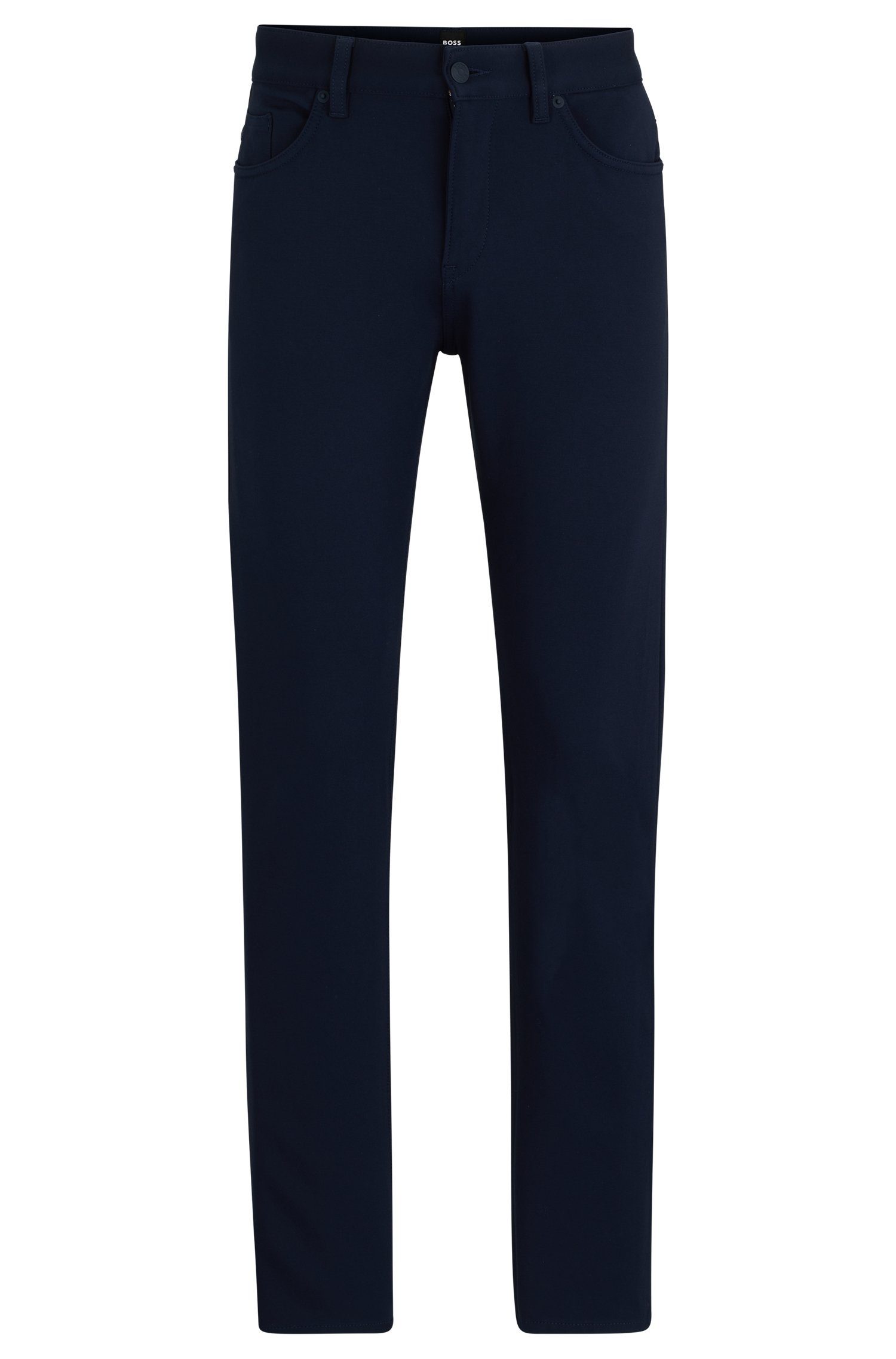 BOSS 5-Pocket-Hose Slim-Fit Jeans aus knitterfreiem Stretch-Jersey