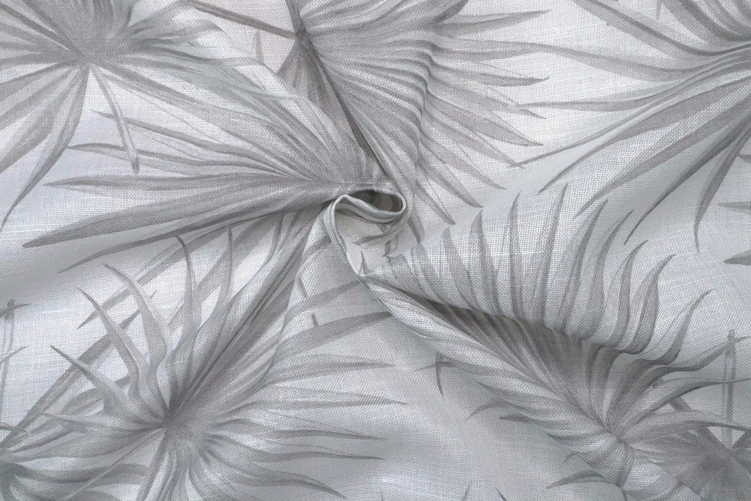 Stofferia Stoff Gardinenstoff Voile Halbtransparent Living Grau, Meterware