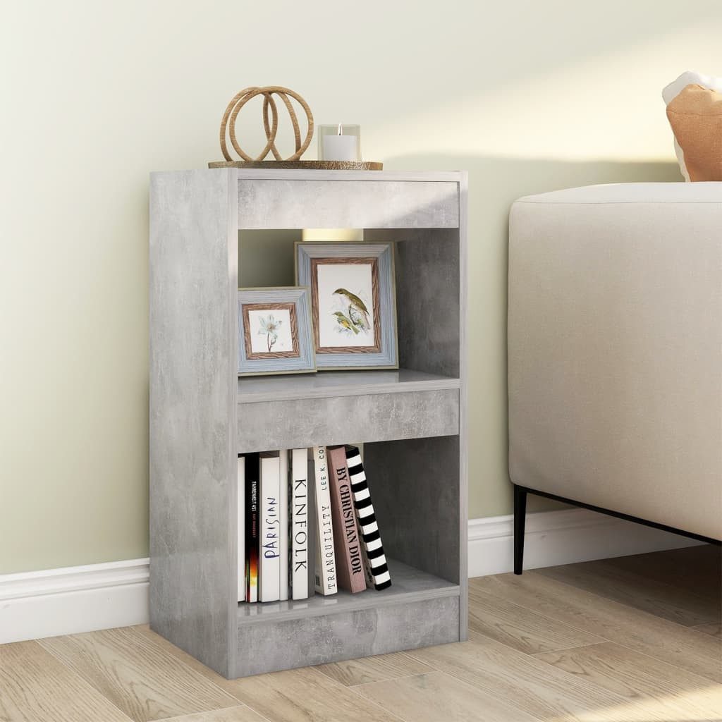 furnicato Bücherregal 40x30x72 cm Betongrau aus Holzwerkstoff, 1-tlg.