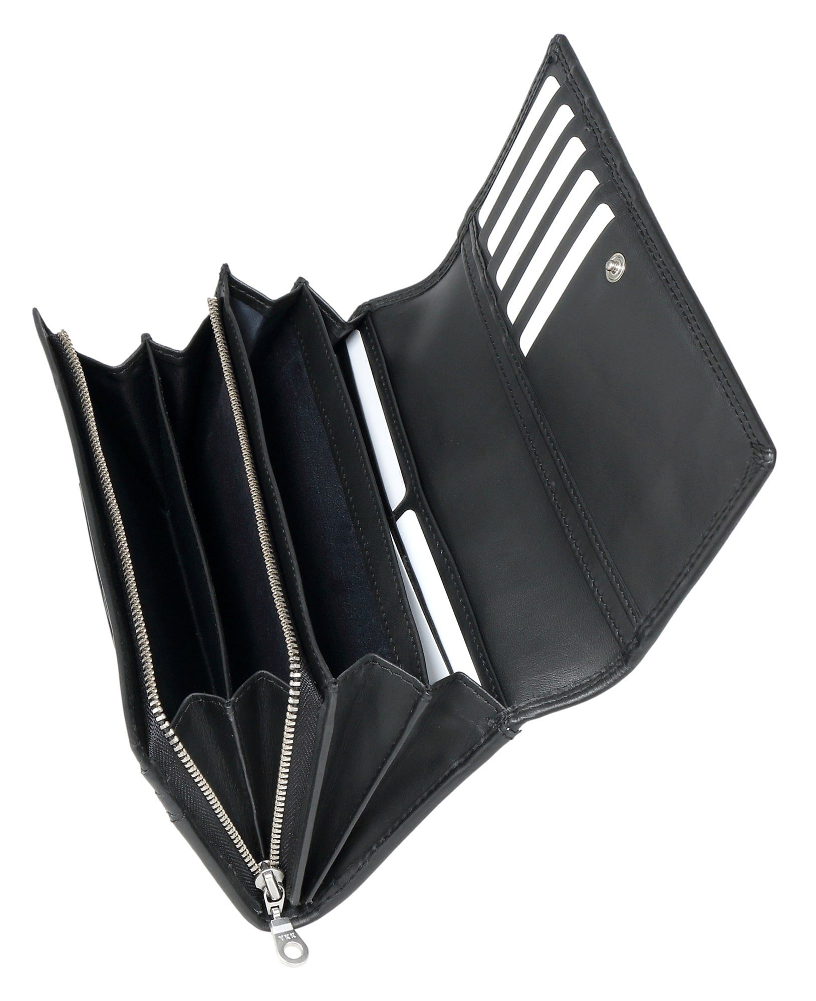 Schwarz Echtleder Portemonnaie Schutz, Damen, aus Nappa mit Metalllogo und Bear Kartenfächern RFID 13 Geldbörse Brown Überschlag - und Farbe für mit