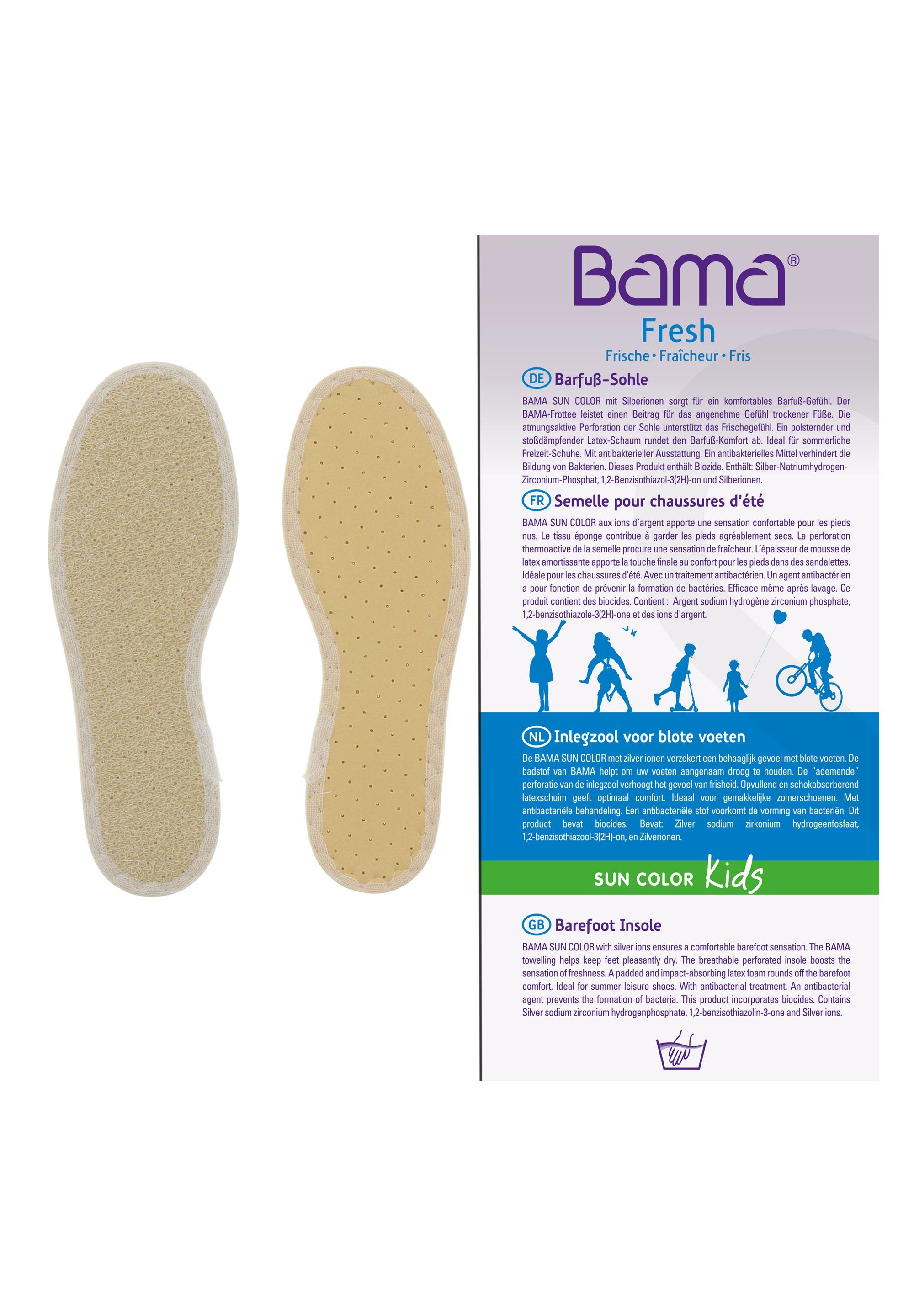 Sun Barfußgefühl BAMA Kids komfortables Color Einlegesohlen Barfuß-Einlegesohlen, Pack, für 5er ein im Bama Sommer Group
