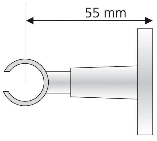 Liedeco Deckenträger für Gardinenstangen, Gardinenstangen, (1-St), für Gardinenstangen Ø 16 mm – Bild 2 von 4
