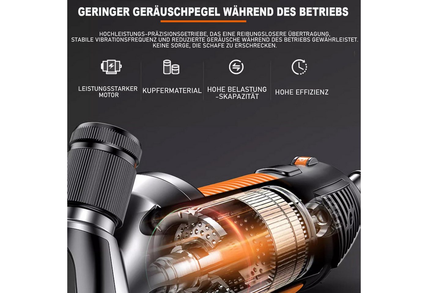 Thumbnail - XERSEK Tierhaarentferner Elektrische Schafschere 550W Schafschermaschine 6 Geschwindigkeiten, Clipper Trimmer mit 2 Sätz...