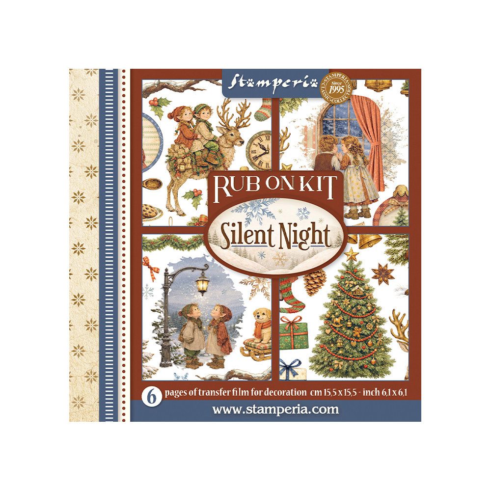 Stamperia Dekorationsfolie Silent Night, 15.5 x 15.5 cm