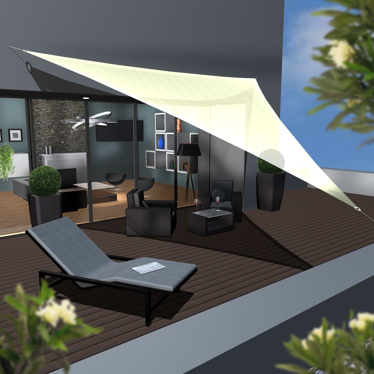 sonnensegel dreieck 6x6x6