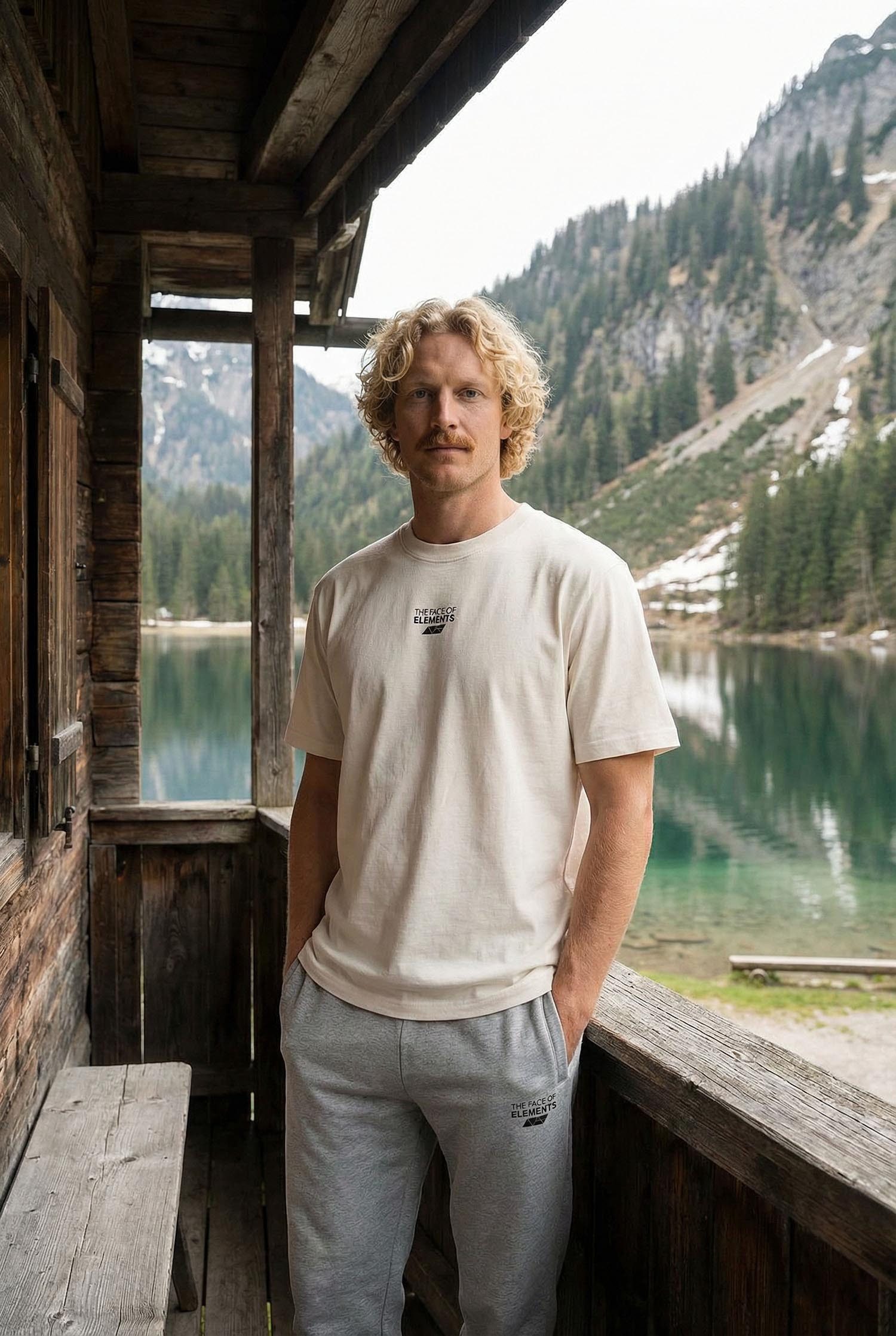 THE FACE OF ELEMENTS® T-Shirt ESSENTIAL - RELAXED FIT T-SHIRT AUS BIO-BAUMWOLLE