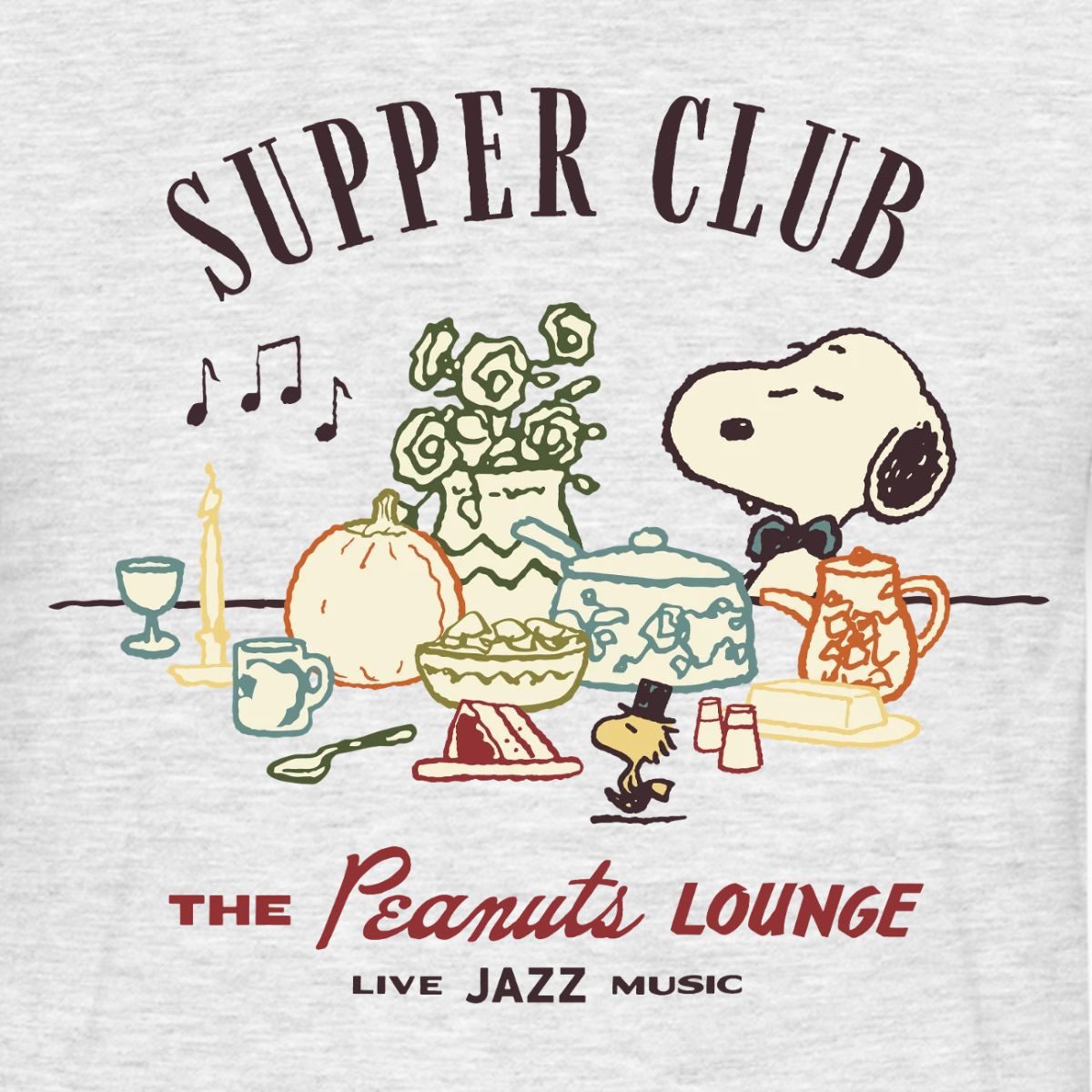 Spreadshirt T-Shirt Peanuts Supper Club The Peanuts Lounge Mit Snoopy Männer T-Shirt (1-tlg)