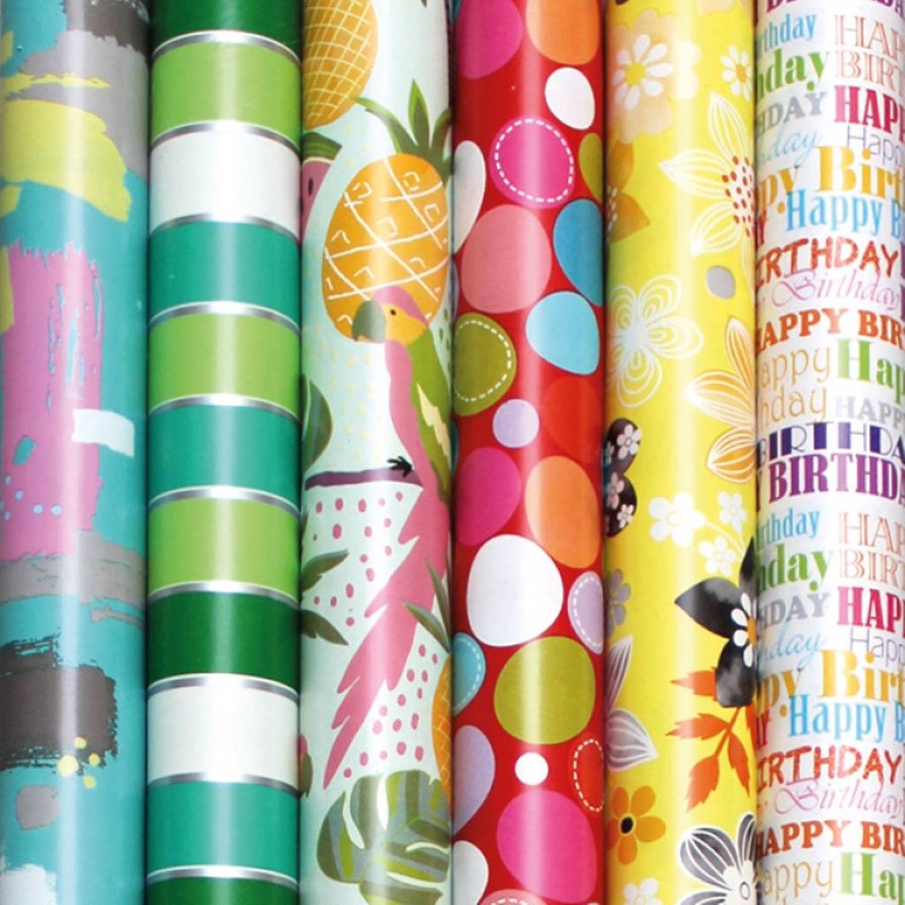 OSMA Werm Geschenkpapier 10 Rollen Geschenkpapier Mix aus verschiedenen Modellen, (10St)