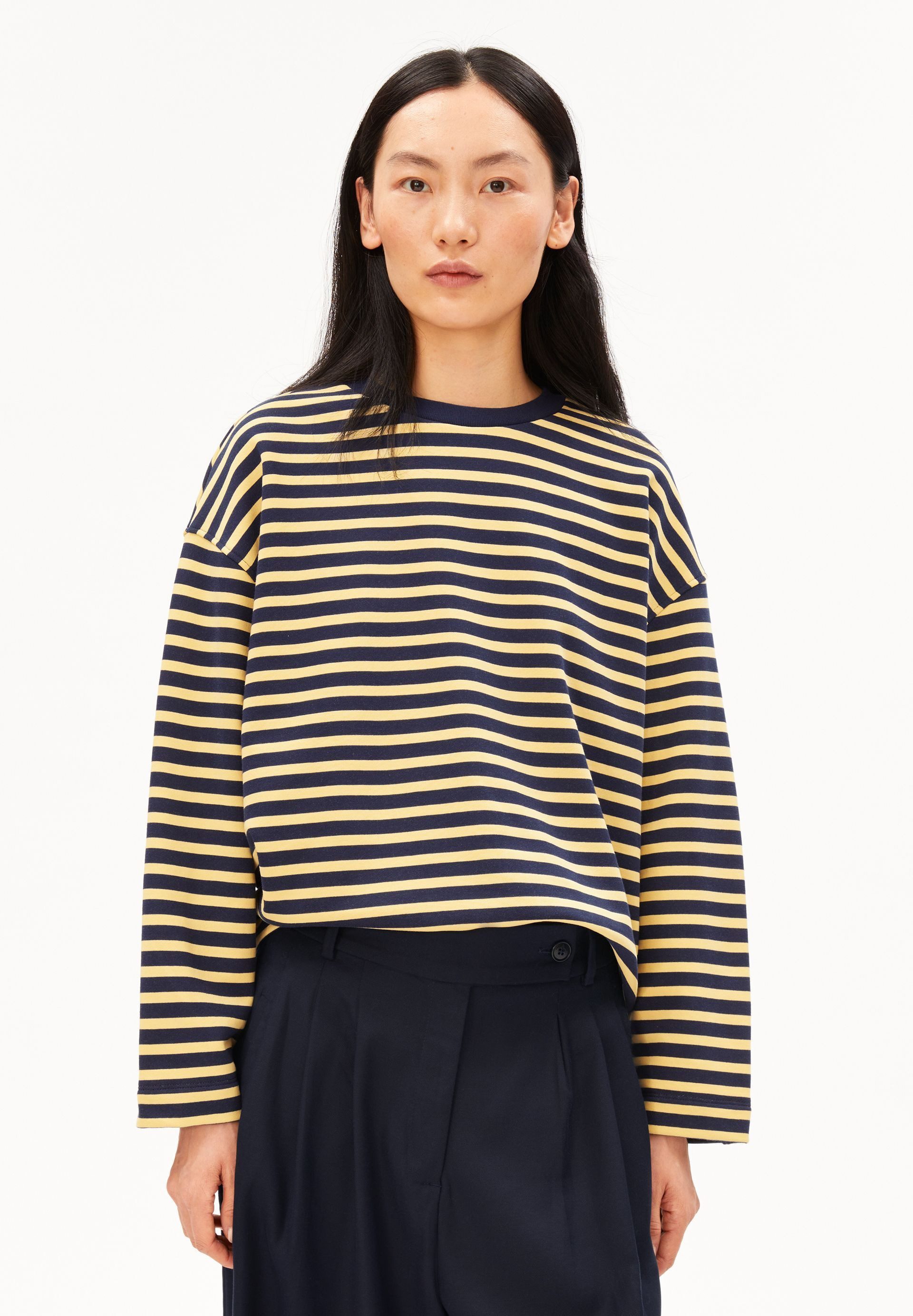 Armedangels Sweatshirt FRANKAA MAARLEN STRIPE Oversized Fit