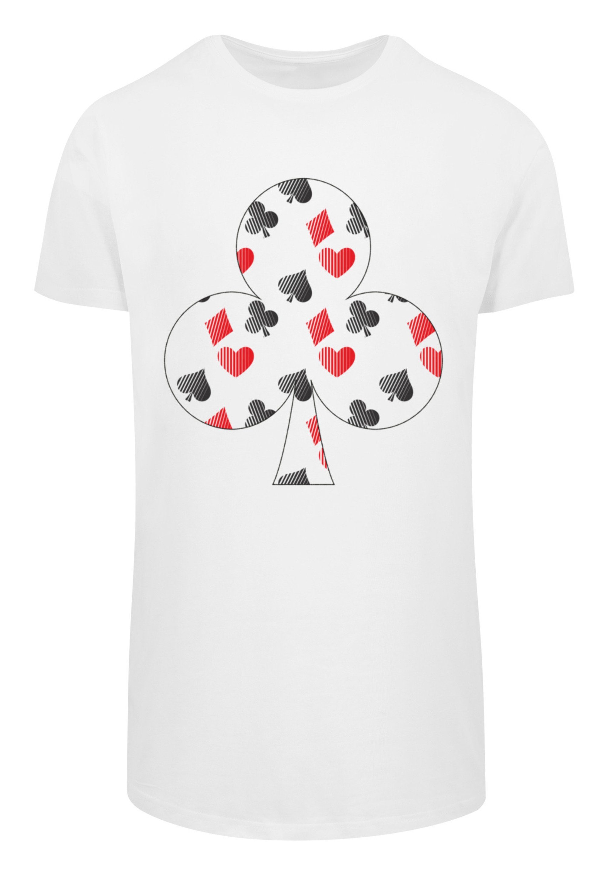 Kreuz Pik Poker T-Shirt Karo F4NT4STIC Print Kartenspiel Herz