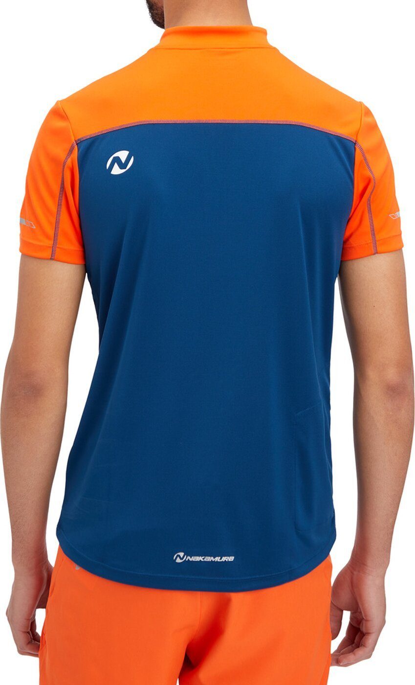 NAKAMURA Radtrikot He.-Fahrrad-Trikot Nacero M D PETROL/ORANGE BLUE