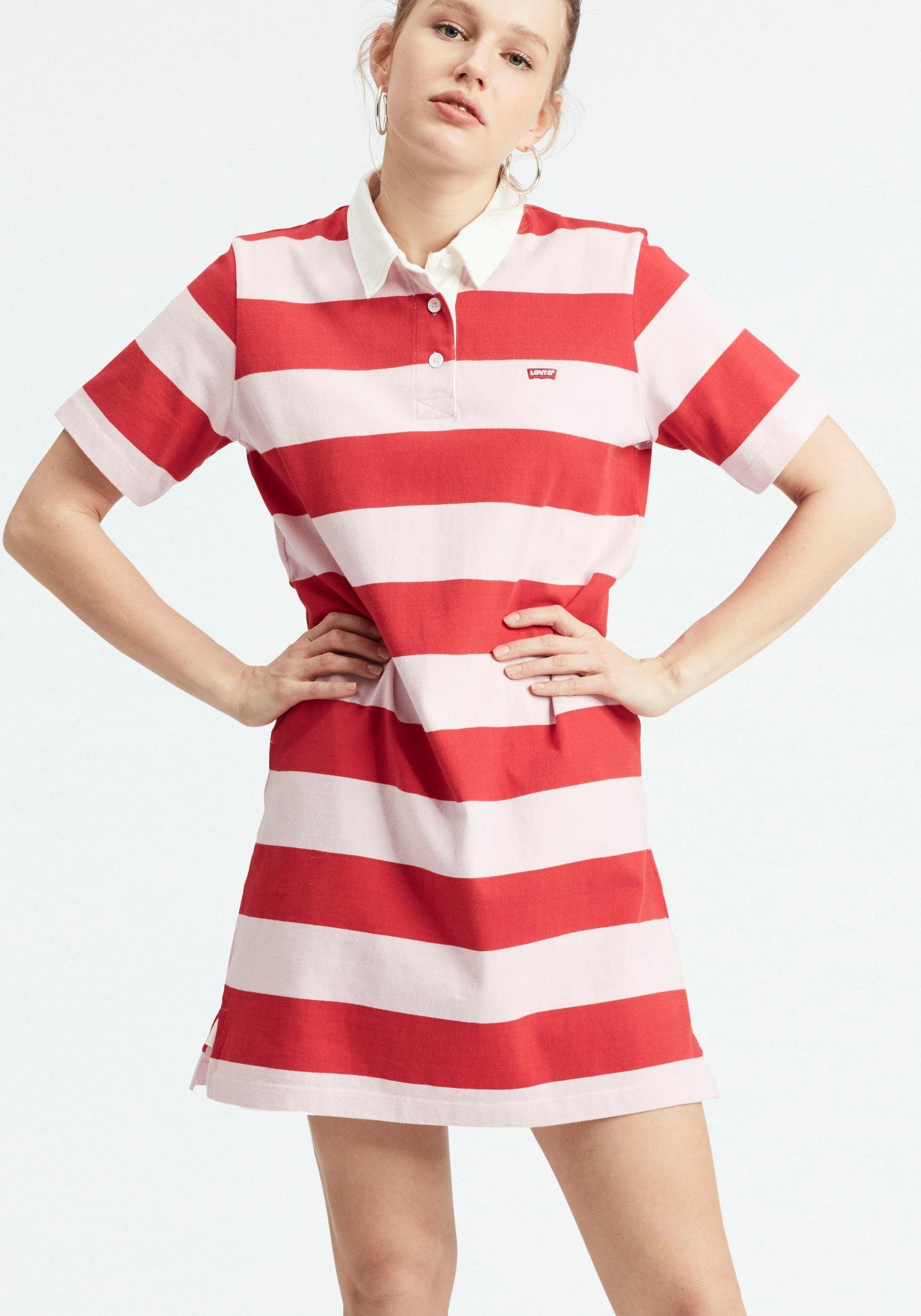 Levi's® Jerseykleid »Rugby Dress« mit Blockstreifen und Polokragen