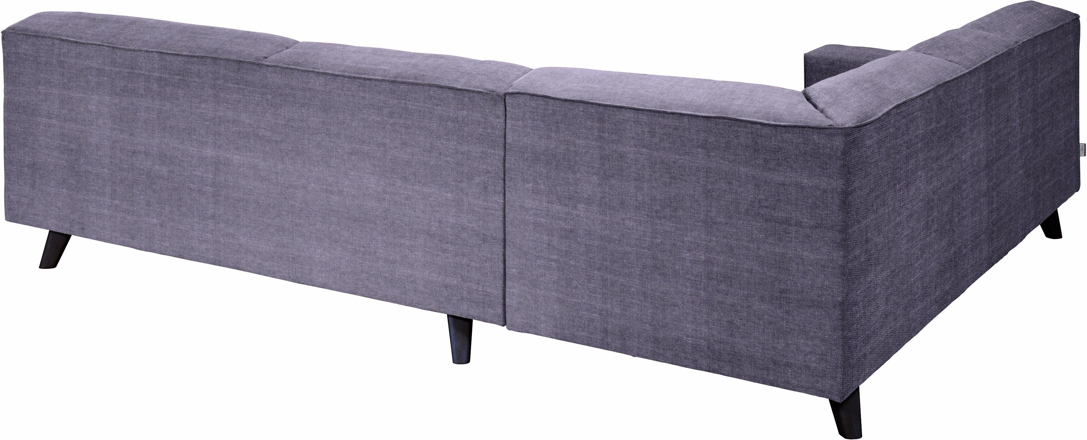 TOM TAILOR Ecksofa Füße HOME NORDIC im CHIC, wengefarben Retrolook