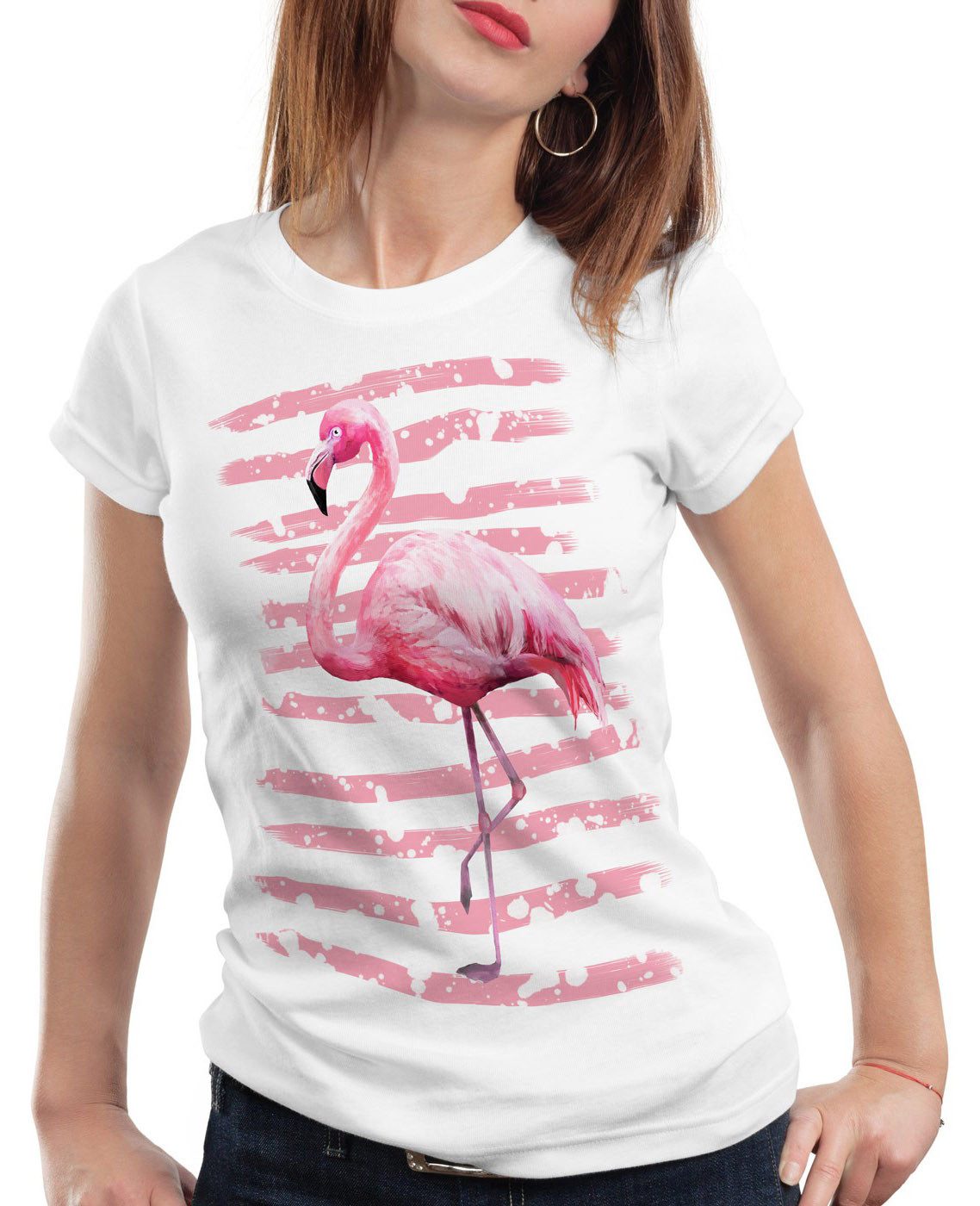 style3 T-Shirt Pink Power flamingo hipster günstig online kaufen