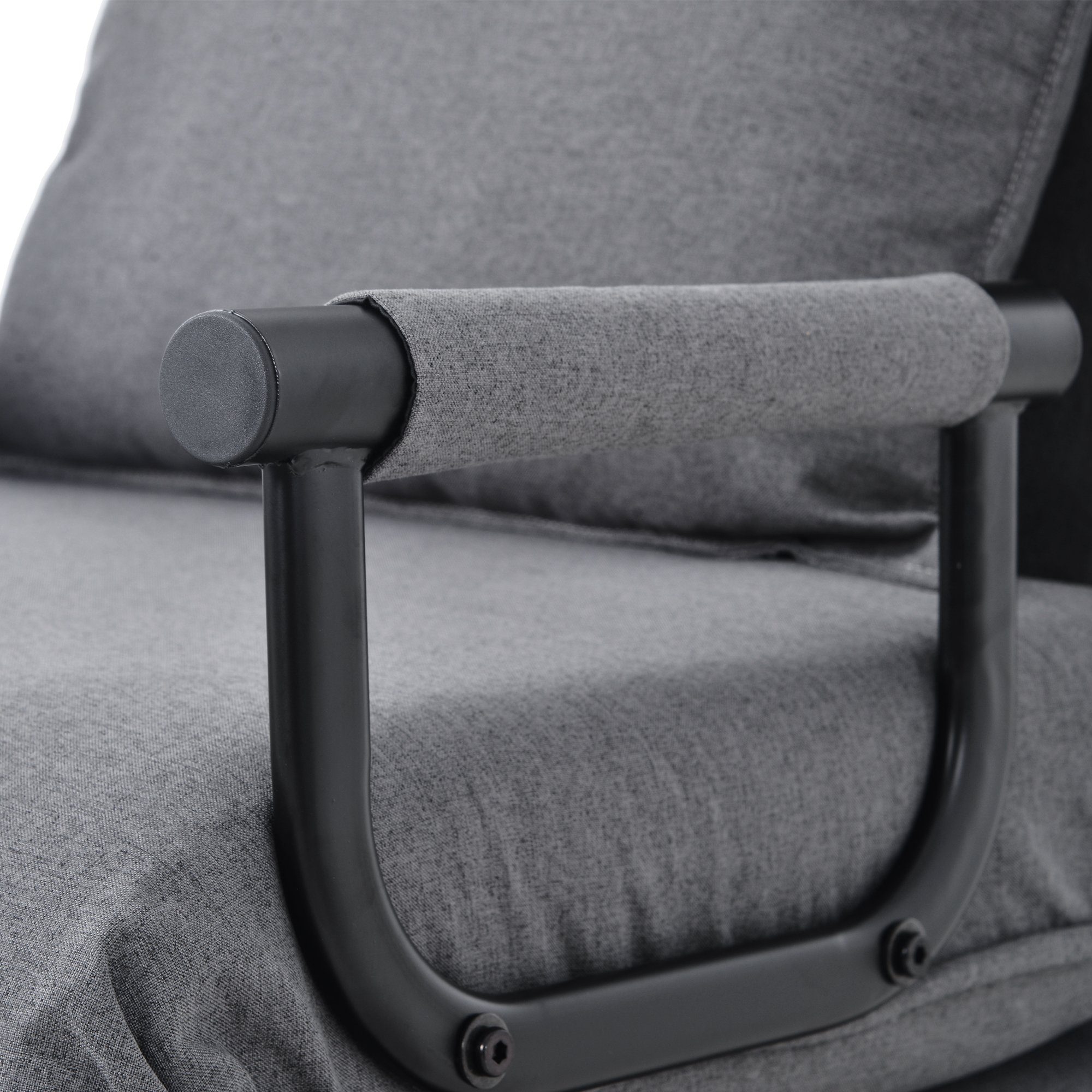 Sessel Sessel ein Rückenlehne in verstellbare ein lässt), Kissen verwandeln Sitz 6-Winkel klappbarer und Einzelsessel der Sofa sich Gepolsterter mit Bett BlingBin (Sitz,