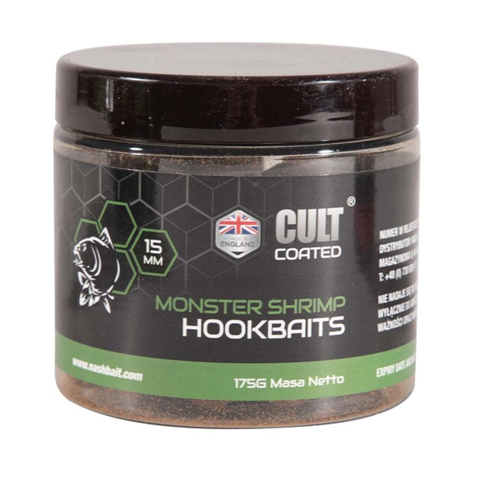 Nash Fishing Fisch-Futterspender, Nash Monster Shrimp Cult Coated Hookbaits 200g 15mm