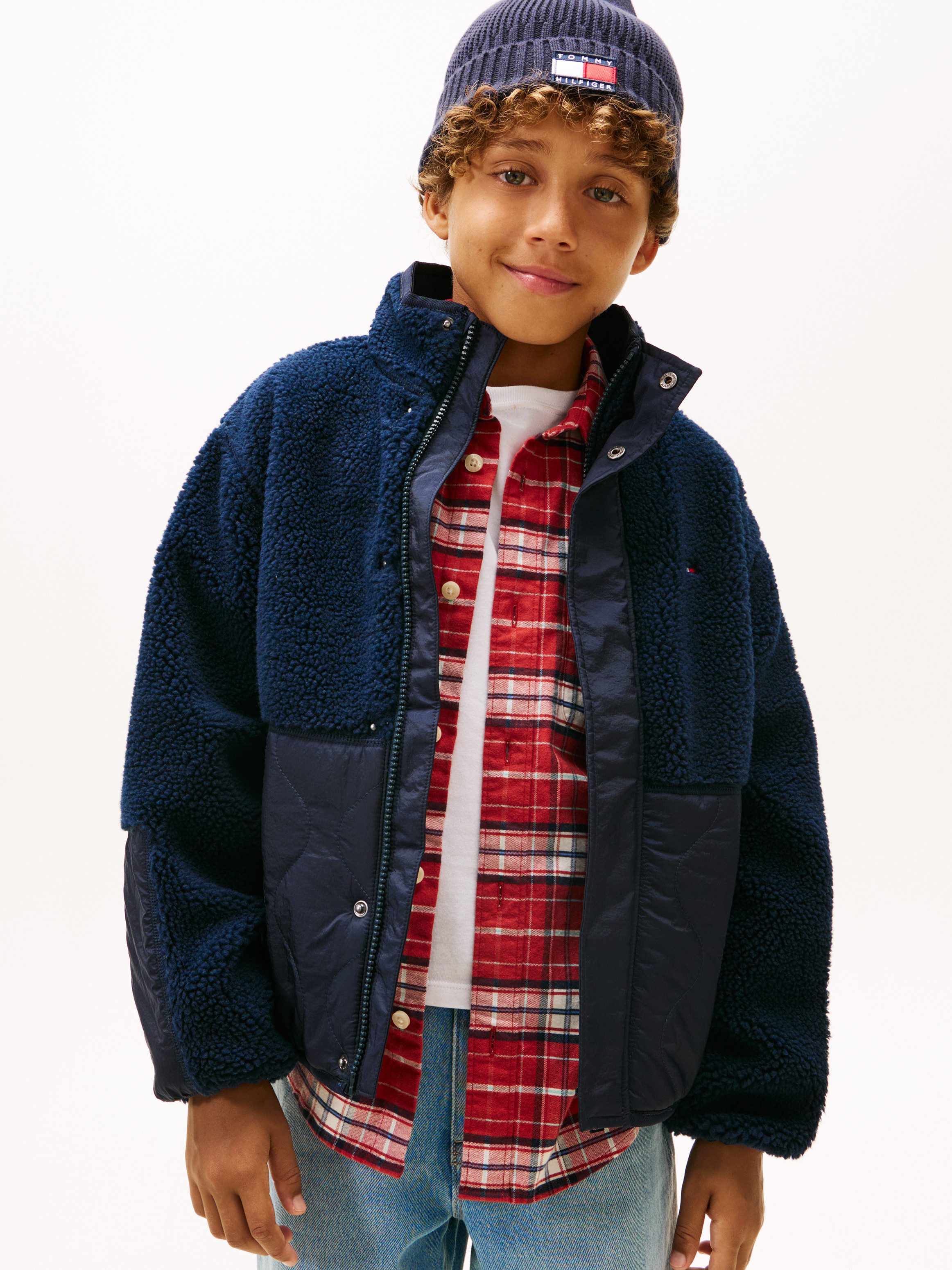 Tommy Hilfiger Bomberjacke TEDDY QUILTED BOMBER Regular fit, Kinder bis 16 Jahre