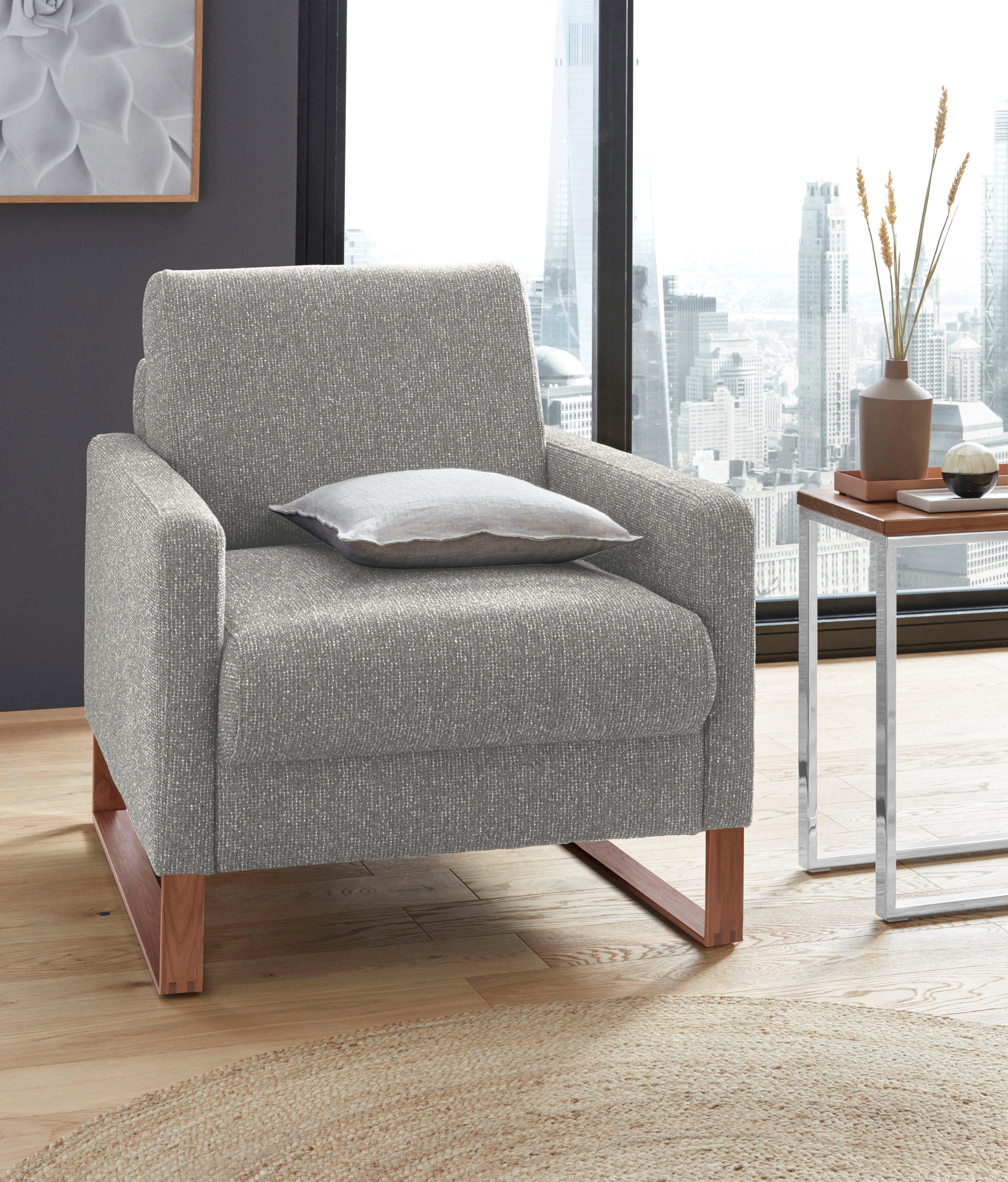 W.SCHILLIG Sessel »finn«, German Design Award 2016, Fußgestell Nussbaum